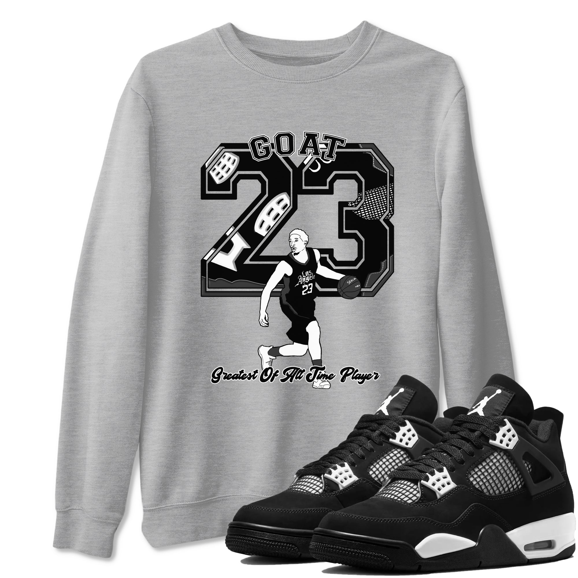 Goat Player snkmatch Tees - Air Jordan 4 White Thunder