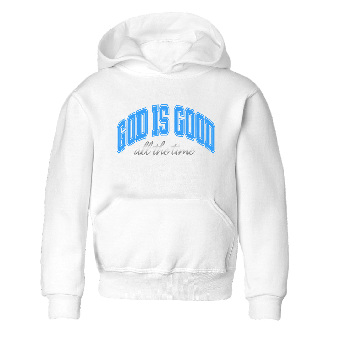 God Is Good snkmatch Tees Kids - Air Jordan 12 White and University Blue
