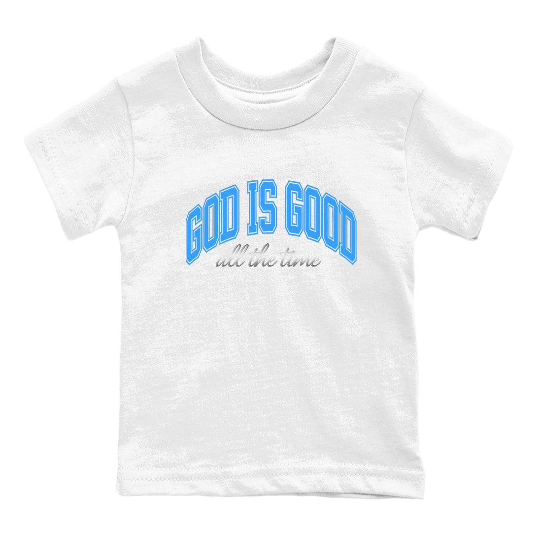 God Is Good snkmatch Tees Kids - Air Jordan 12 White and University Blue