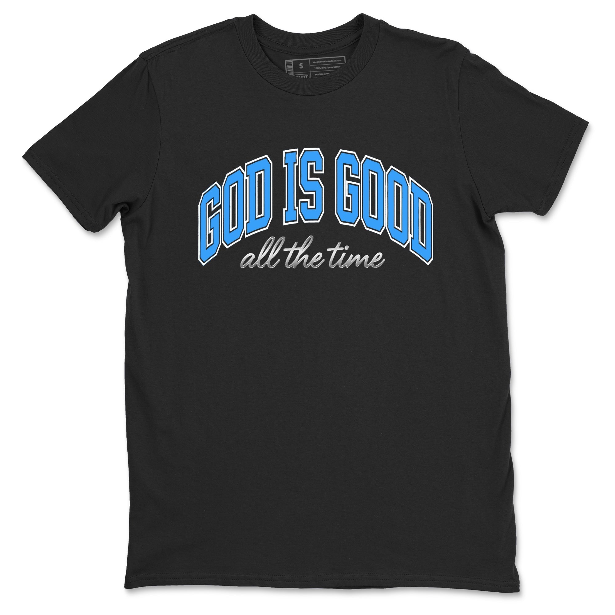 God Is Good snkmatch Tees - Air Jordan 12 White and University Blue
