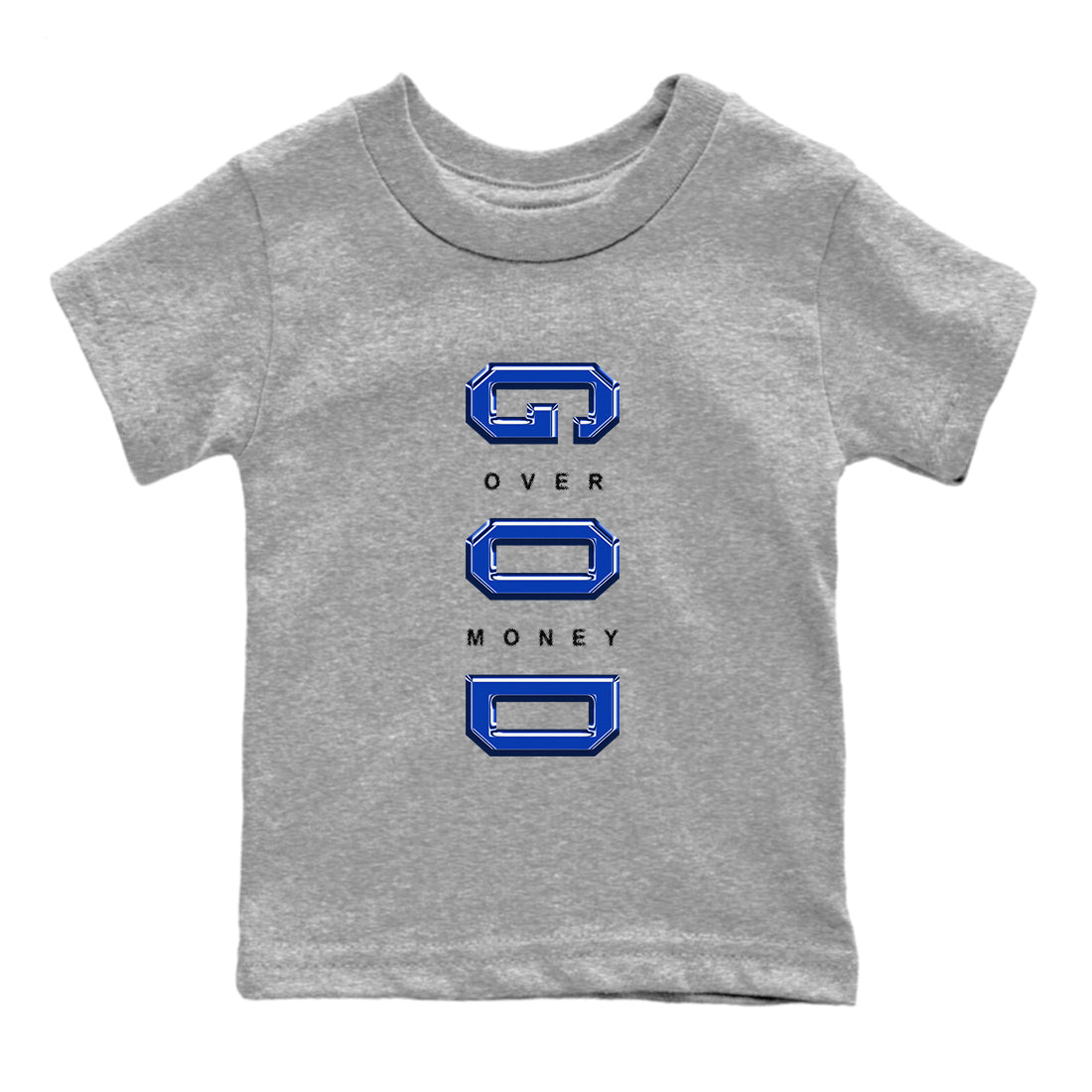 God Over Money snkmatch Tees Kids - Air Foamposite One Royal