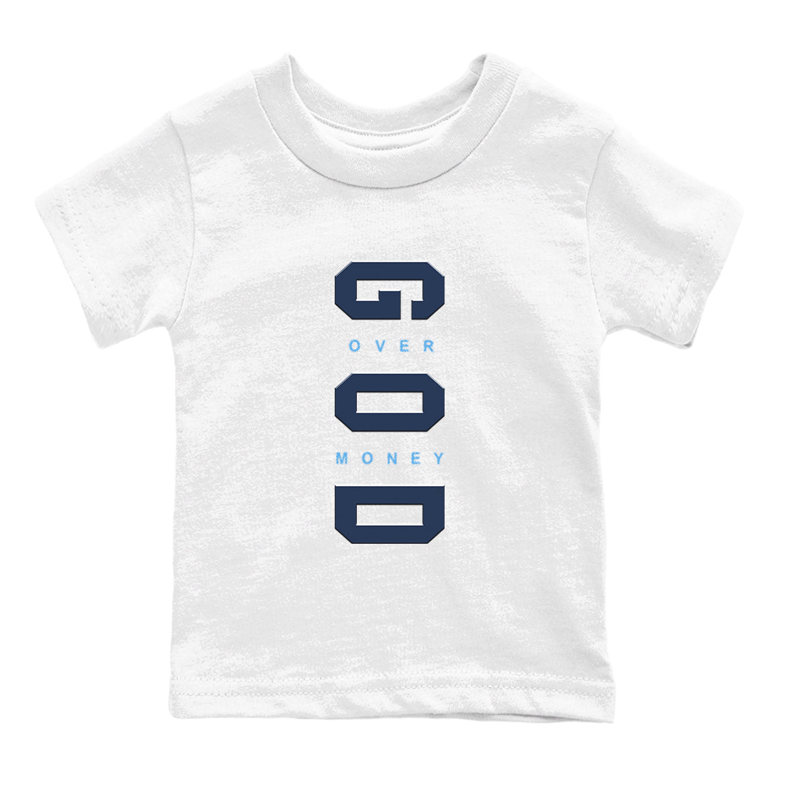 God Over Money snkmatch Tees Kids - Air Jordan 1 Low OG Obsidian