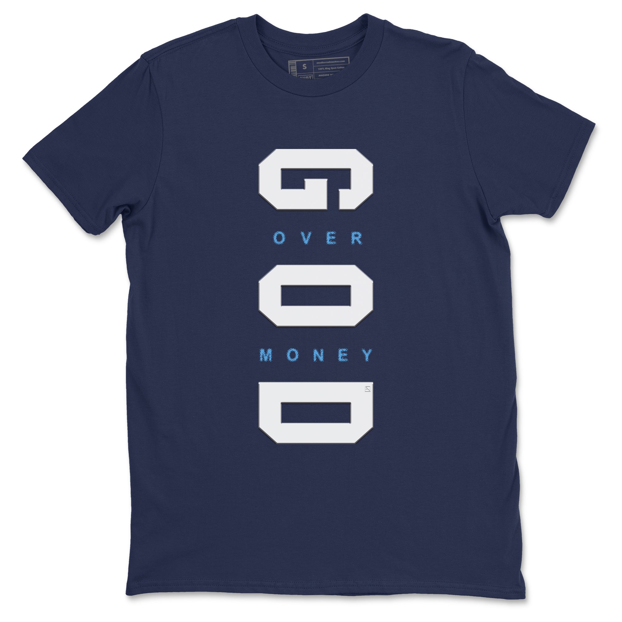 God Over Money snkmatch Tees - Air Jordan 1 Low OG Obsidian