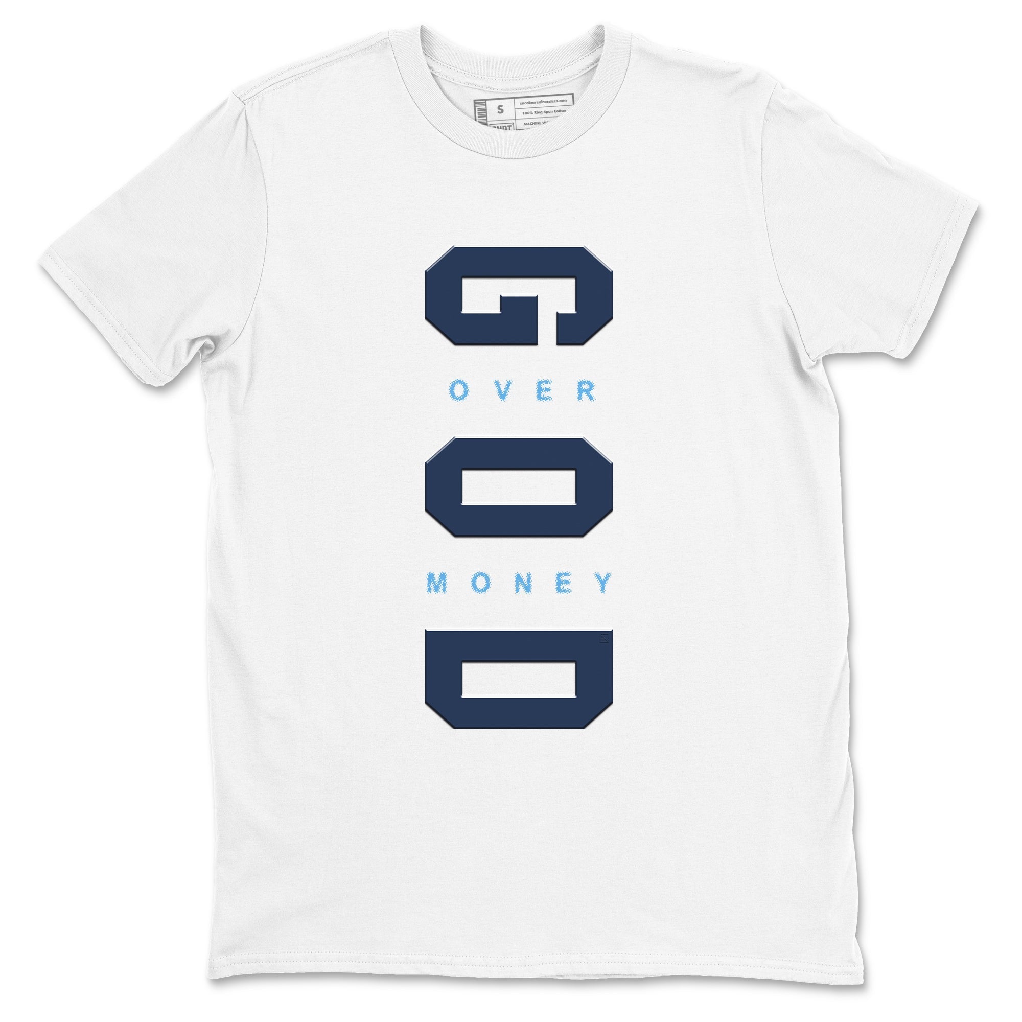 God Over Money snkmatch Tees - Air Jordan 1 Low OG Obsidian