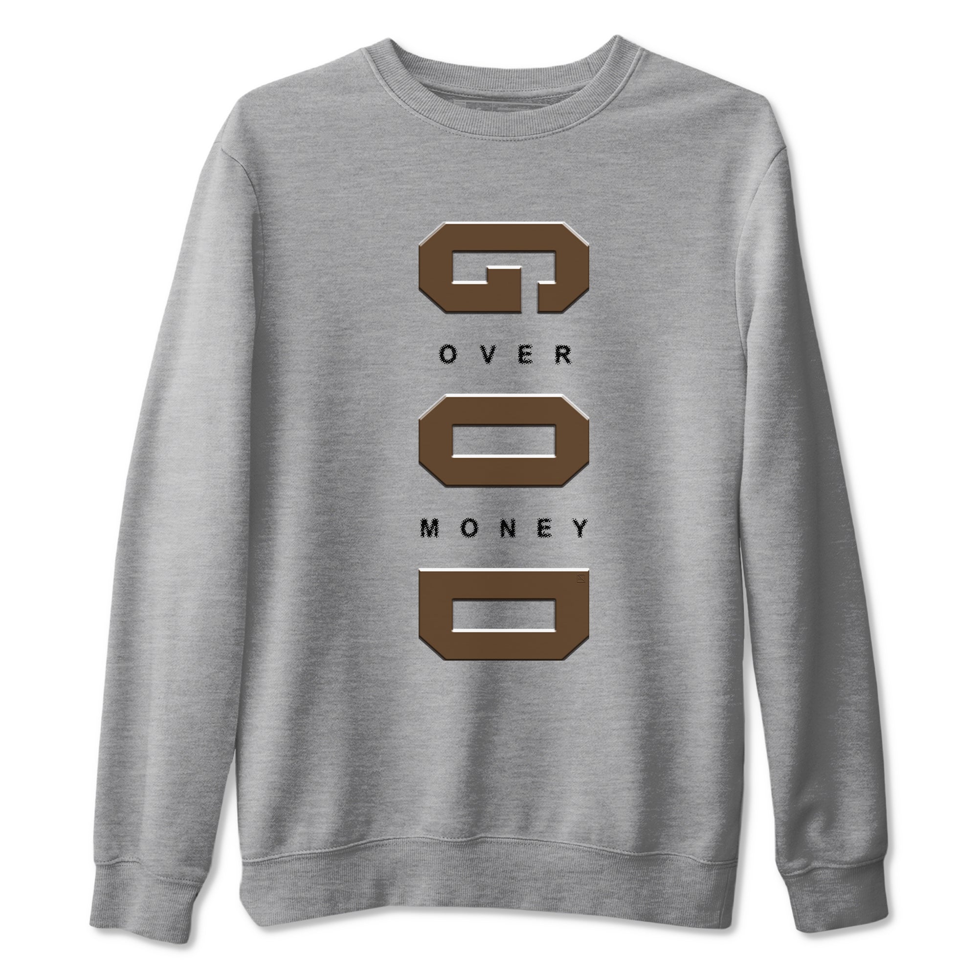 God Over Money snkmatch Tees - Air Jordan 1 Mocha
