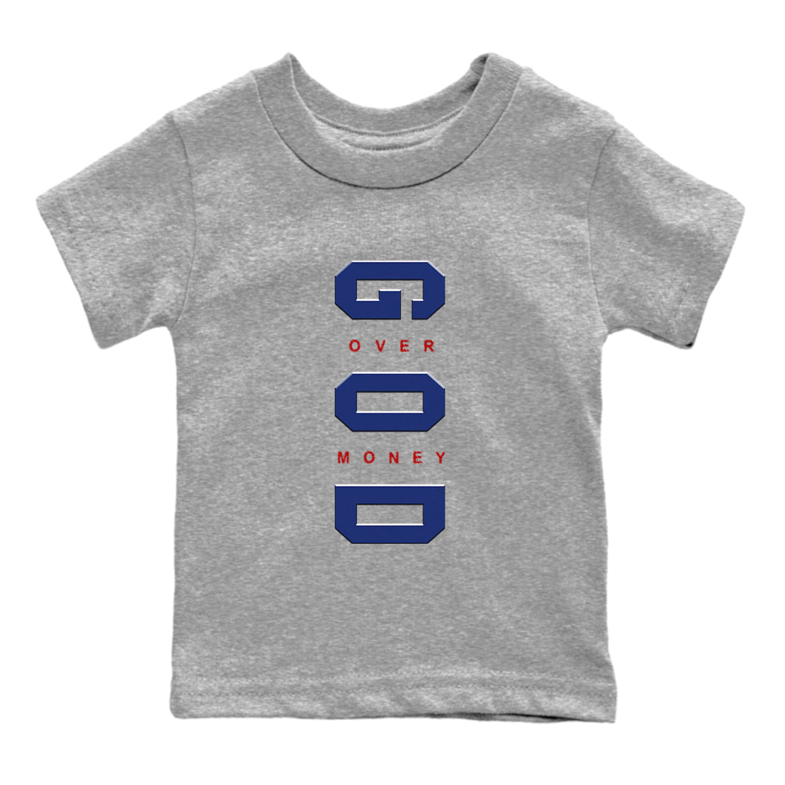 God Over Money snkmatch Tees Kids - Air Jordan 1 Rare Air