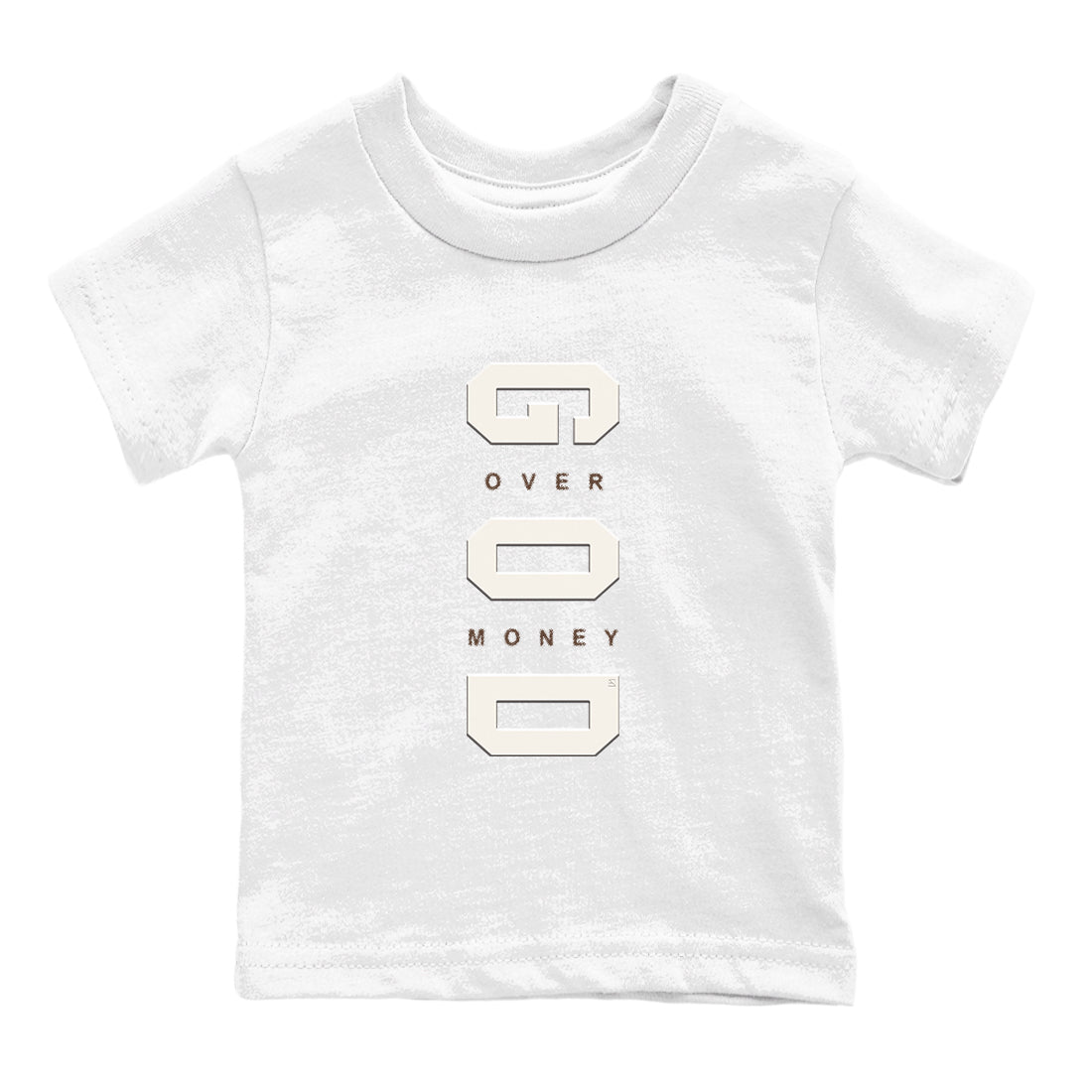 God Over Money snkmatch Tees Kids - Air Jordan 12 Baroque Brown