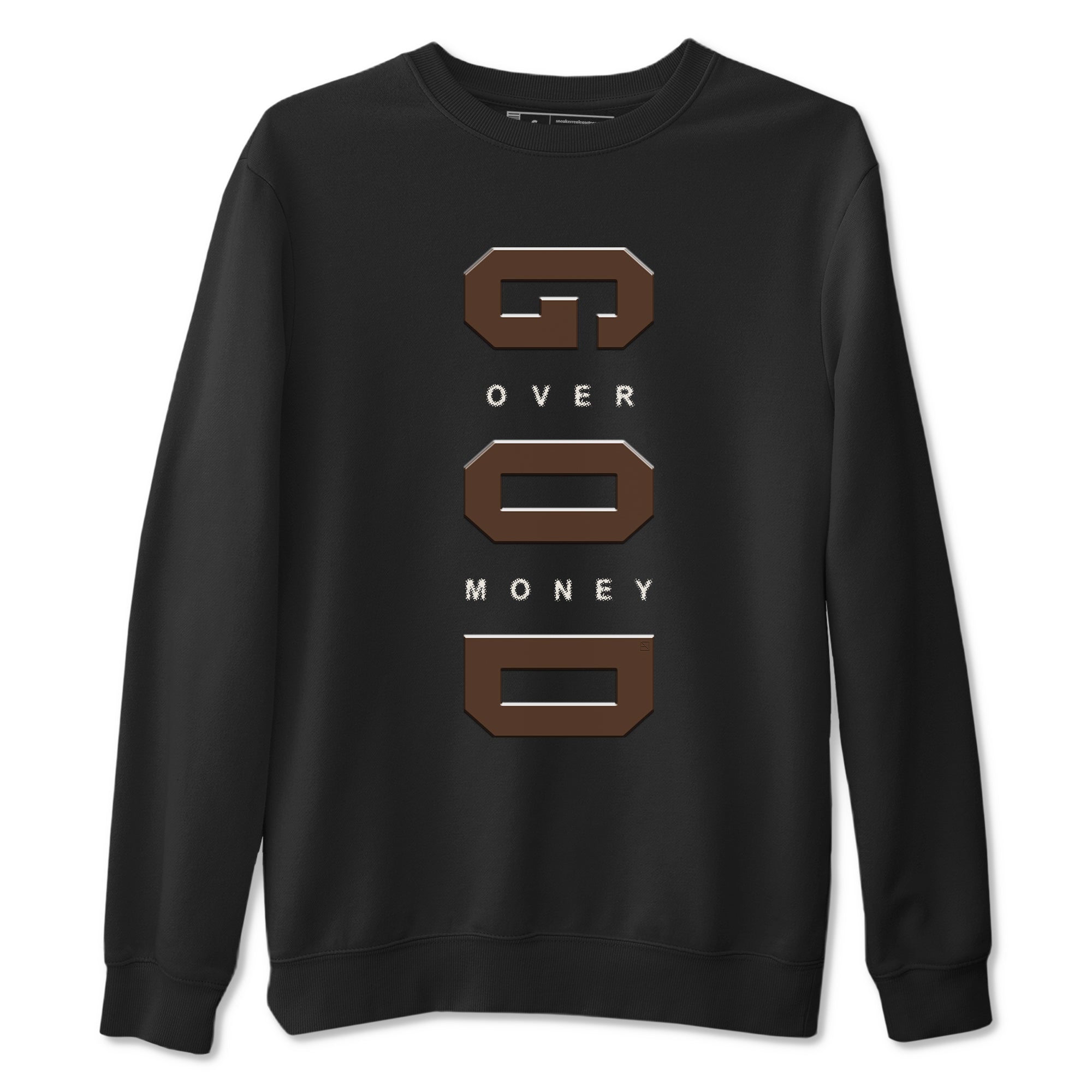 God Over Money snkmatch Tees - Air Jordan 12 Baroque Brown