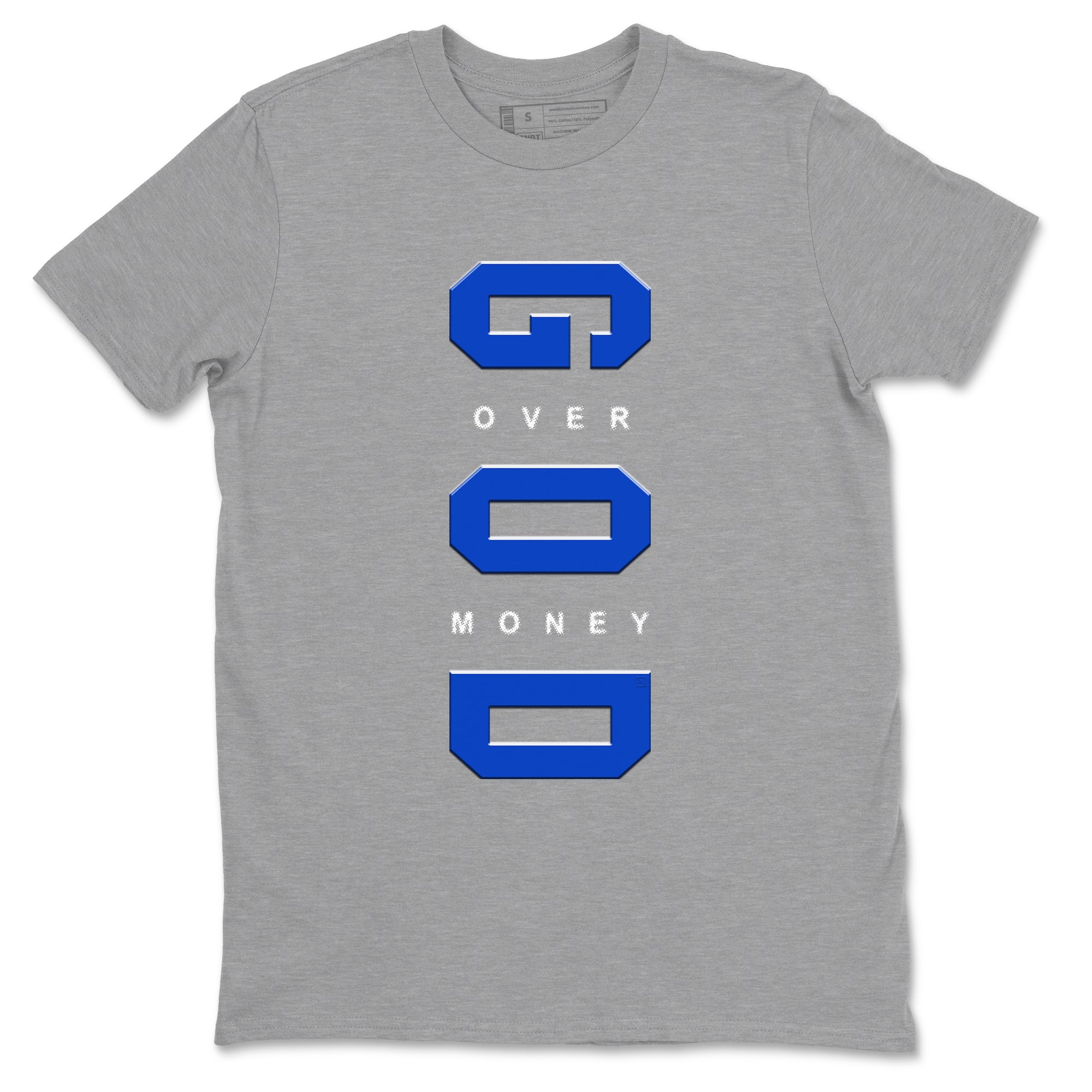 God Over Money snkmatch Tees - Air Jordan 12 Blueberry