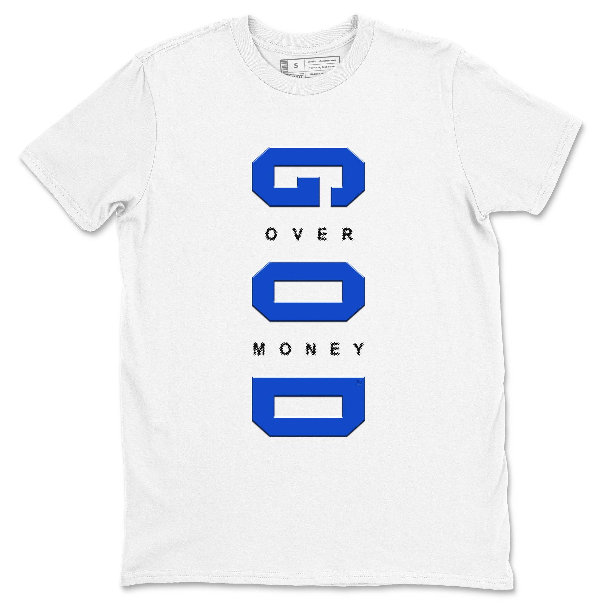 God Over Money snkmatch Tees - Air Jordan 12 Blueberry