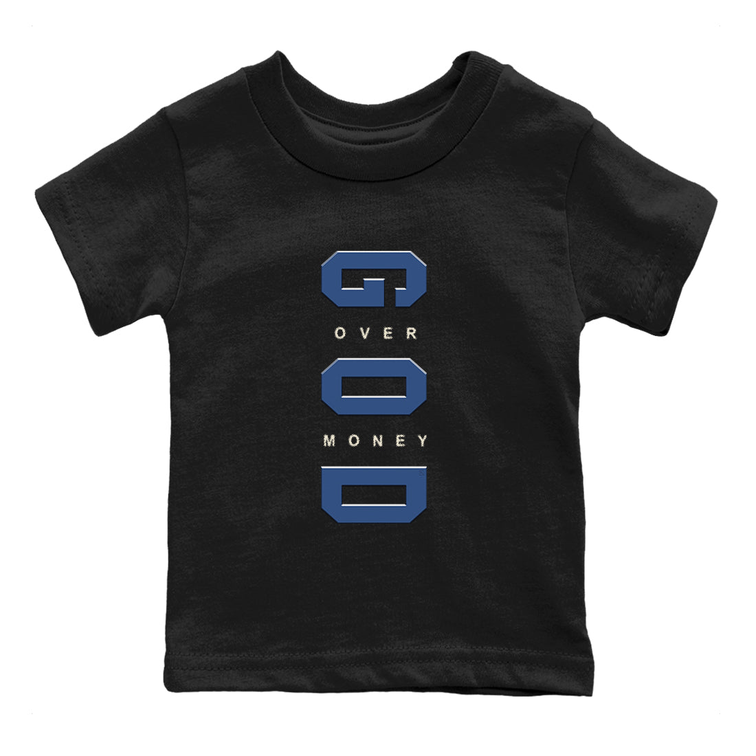 God Over Money snkmatch Tees Kids - Air Jordan 3 A Ma Maniere x Diffused Blue