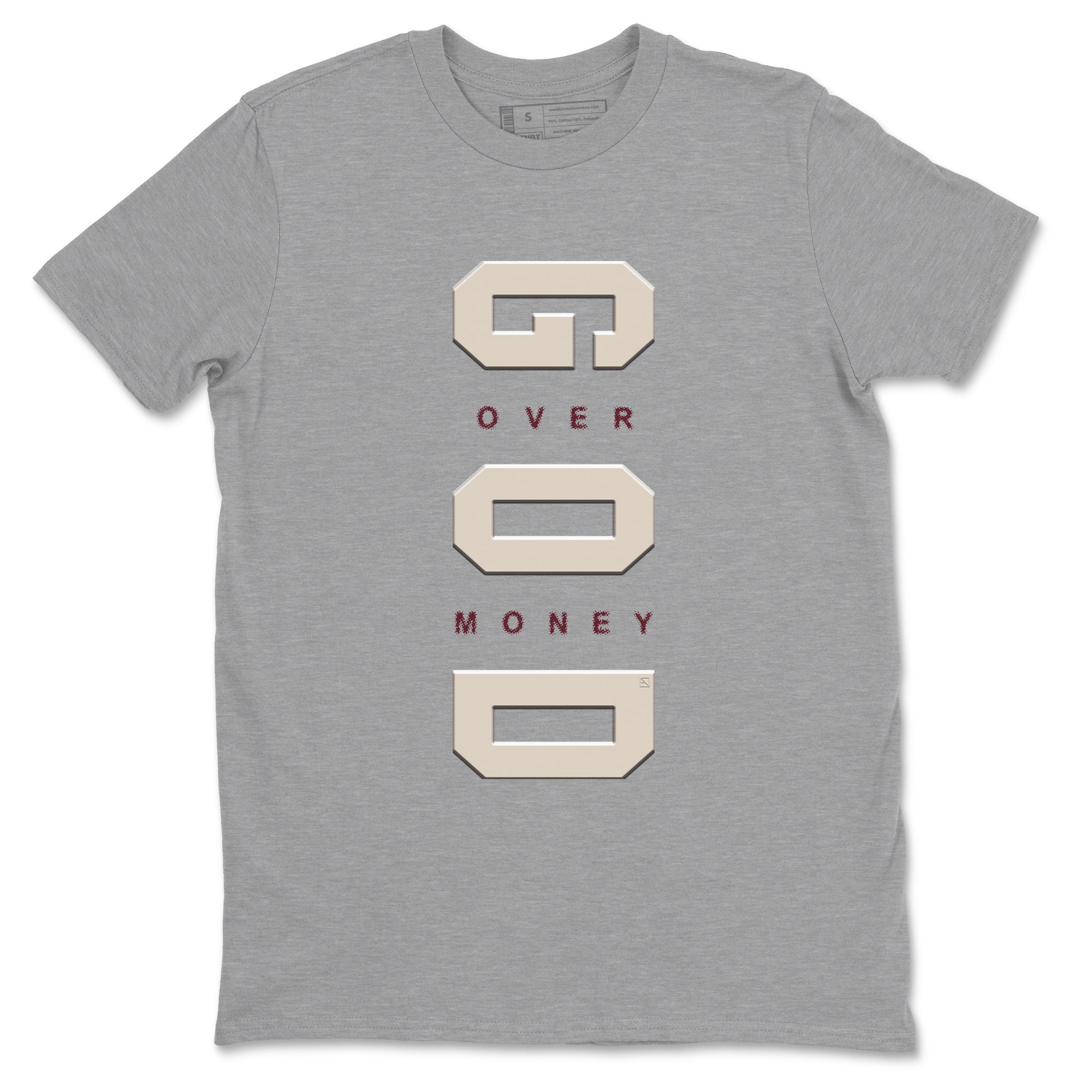 God Over Money snkmatch Tees - Air Jordan 4 A Ma Maniere x Fossil Stone