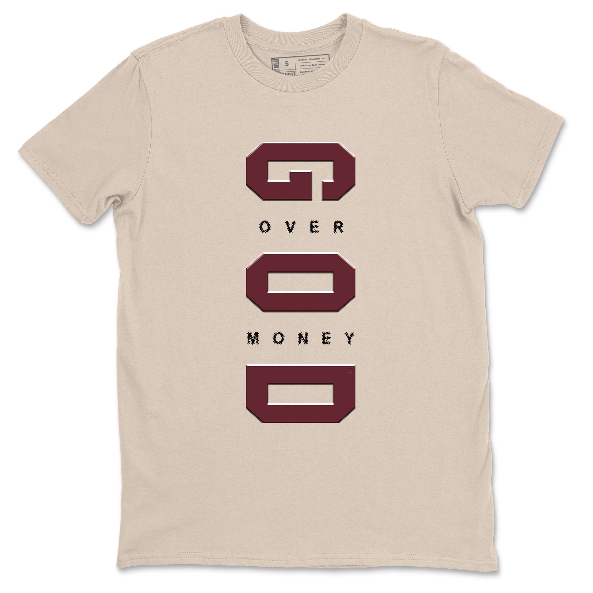 God Over Money snkmatch Tees - Air Jordan 4 A Ma Maniere x Fossil Stone