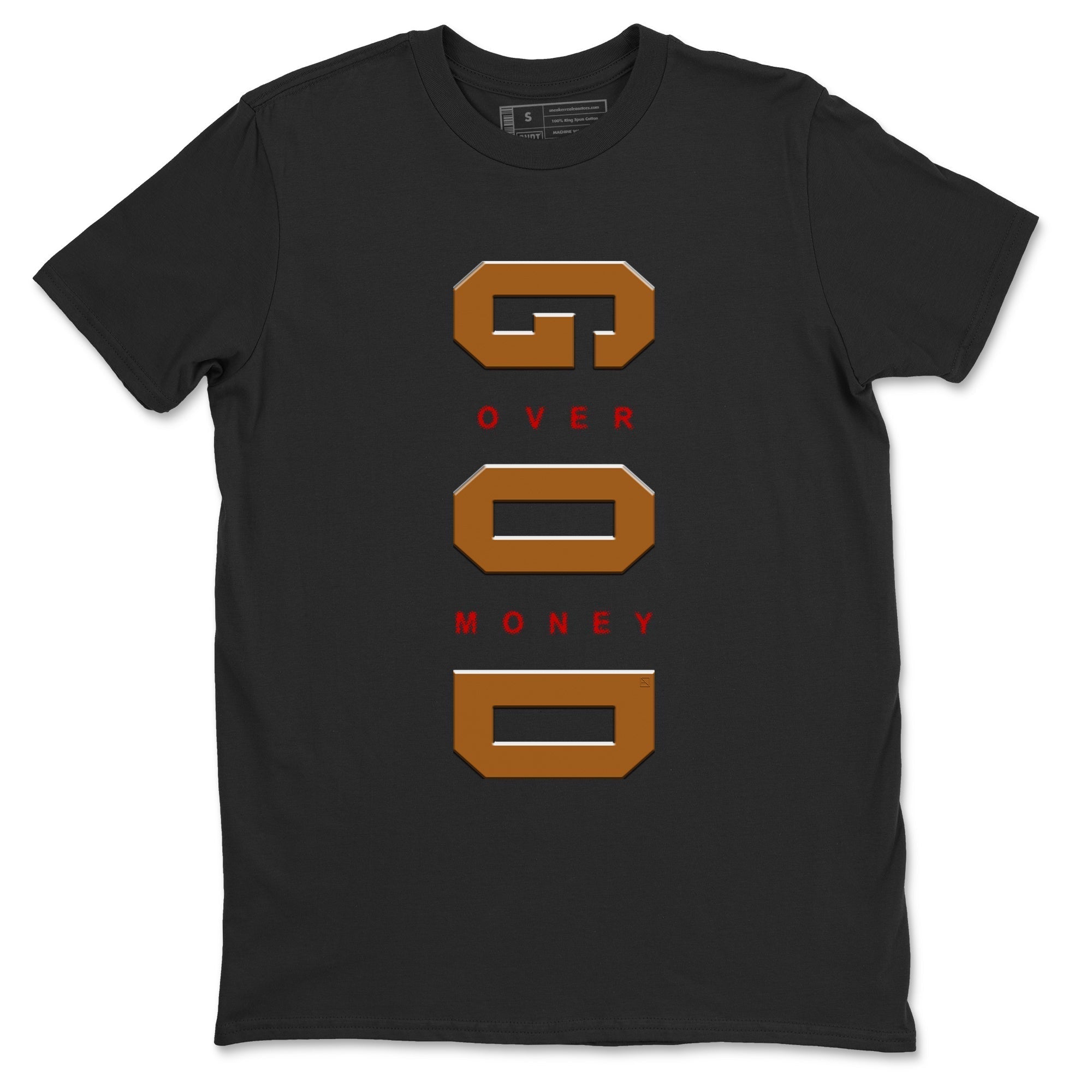 God Over Money snkmatch Tees - Air Jordan 5 Archaeo Brown