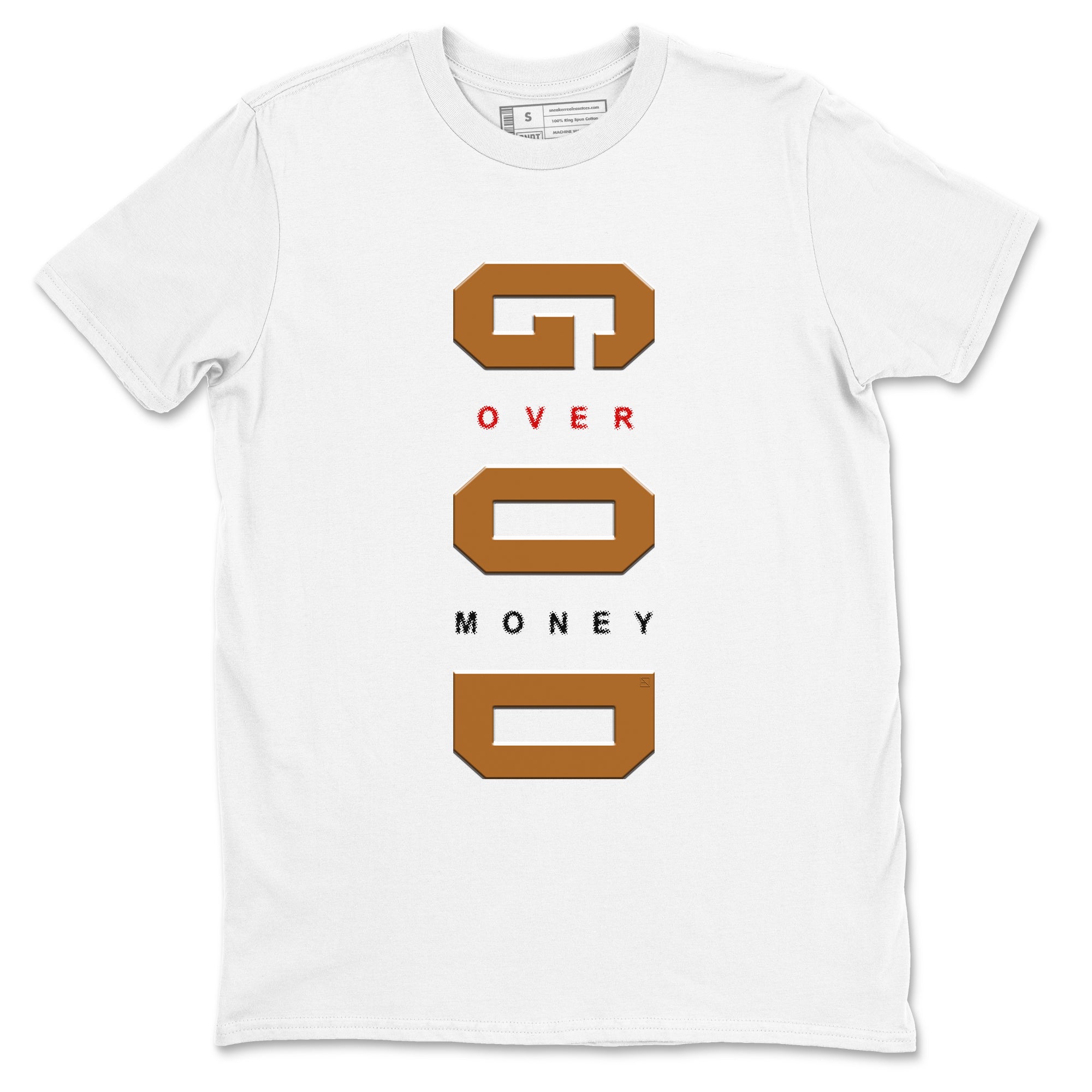 God Over Money snkmatch Tees - Air Jordan 5 Archaeo Brown