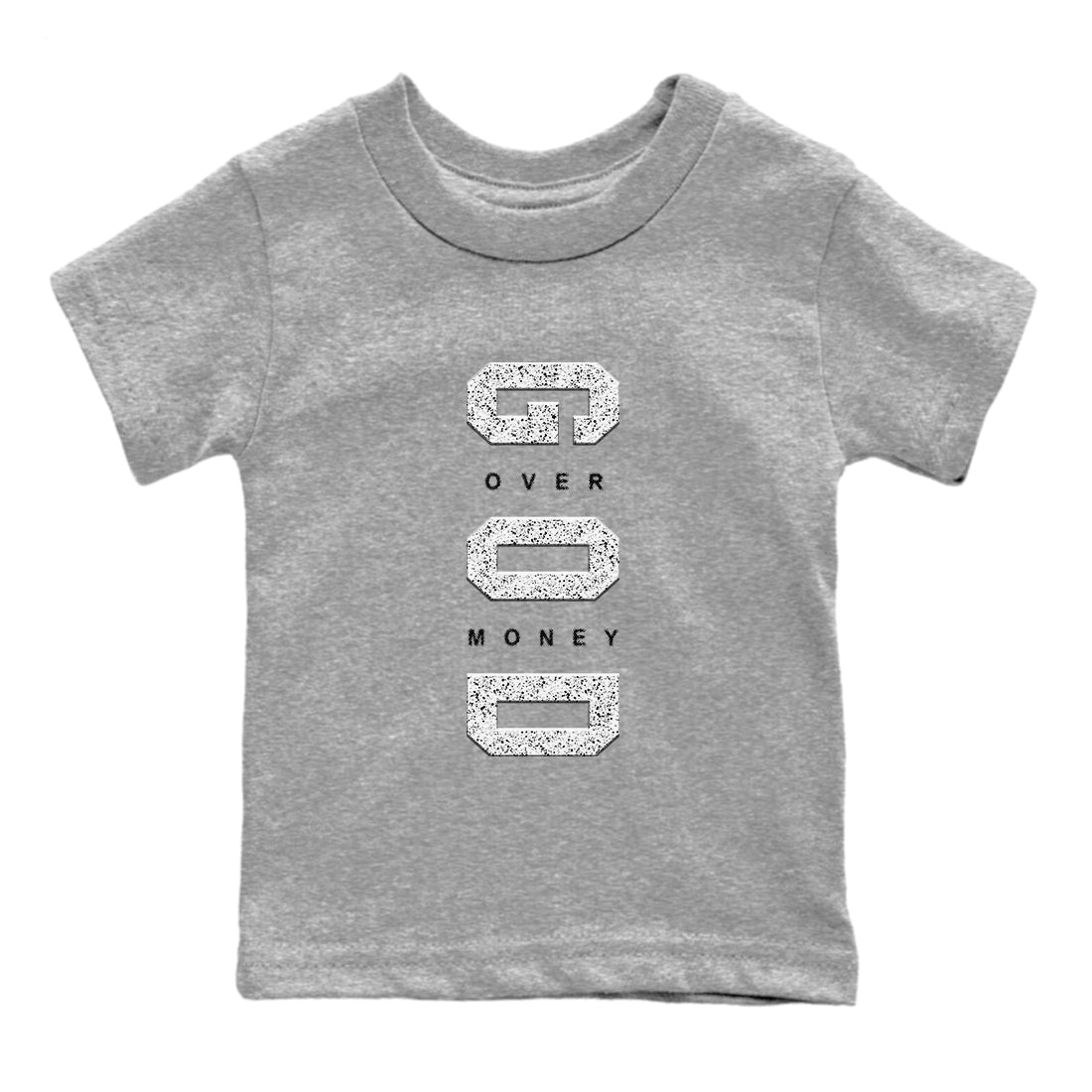 God Over Money snkmatch Tees Kids - Air Jordan 5 White Black