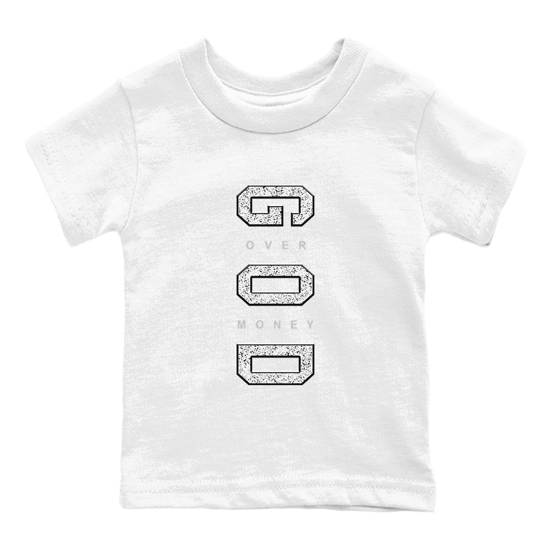 God Over Money snkmatch Tees Kids - Air Jordan 5 White Black