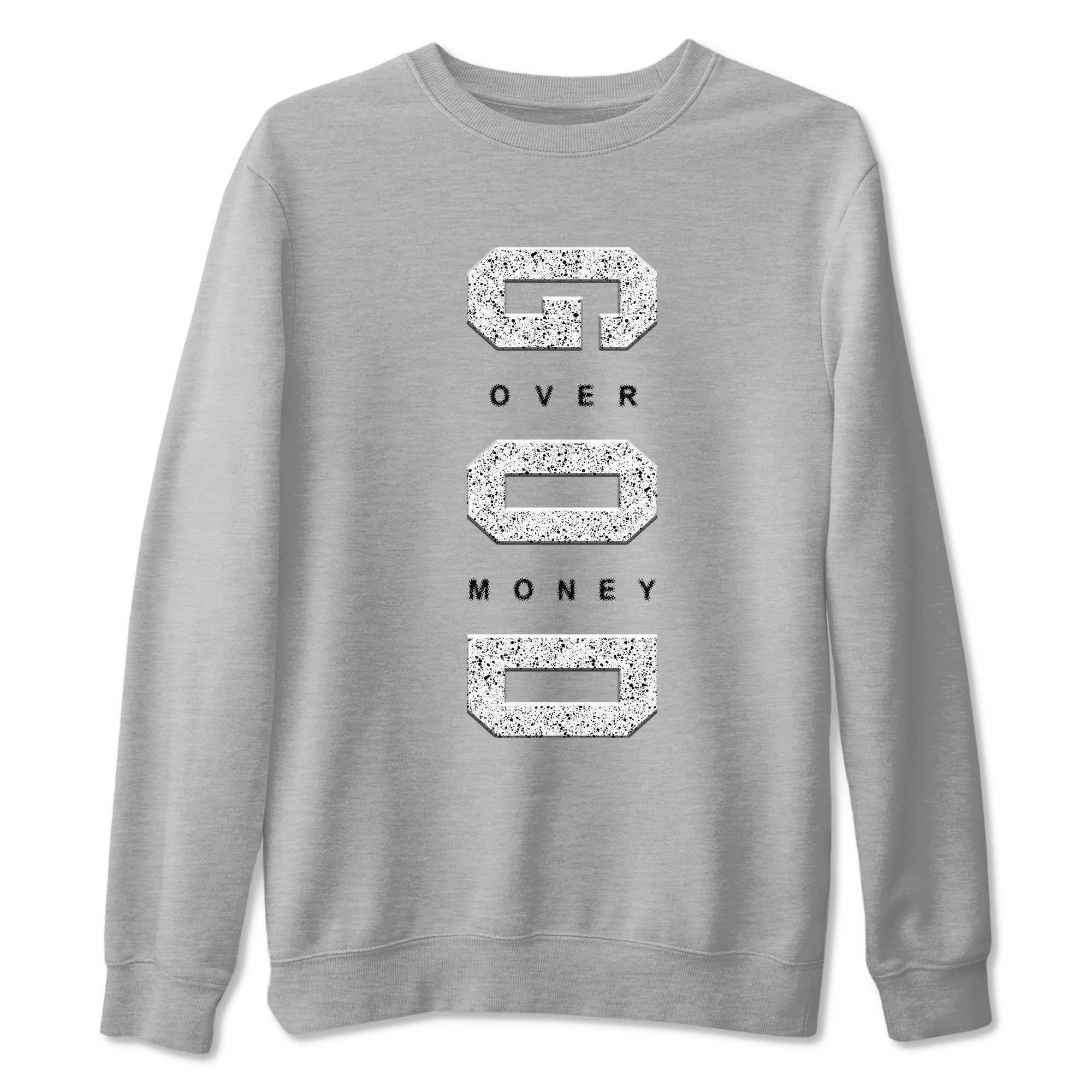 God Over Money snkmatch Tees - Air Jordan 5 White Black