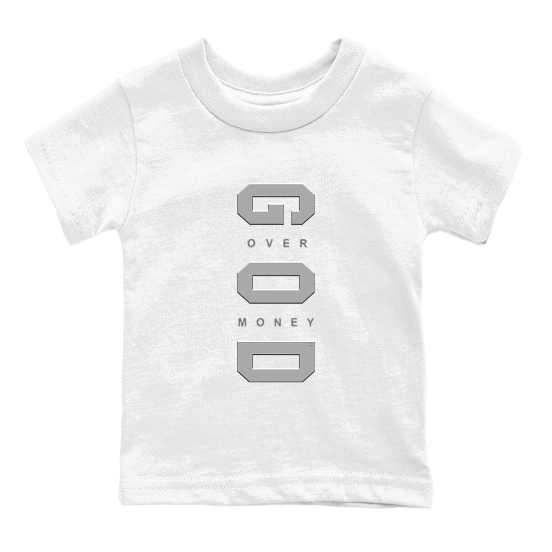 God Over Money snkmatch Tees Kids - Air Jordan 9 Cool Grey