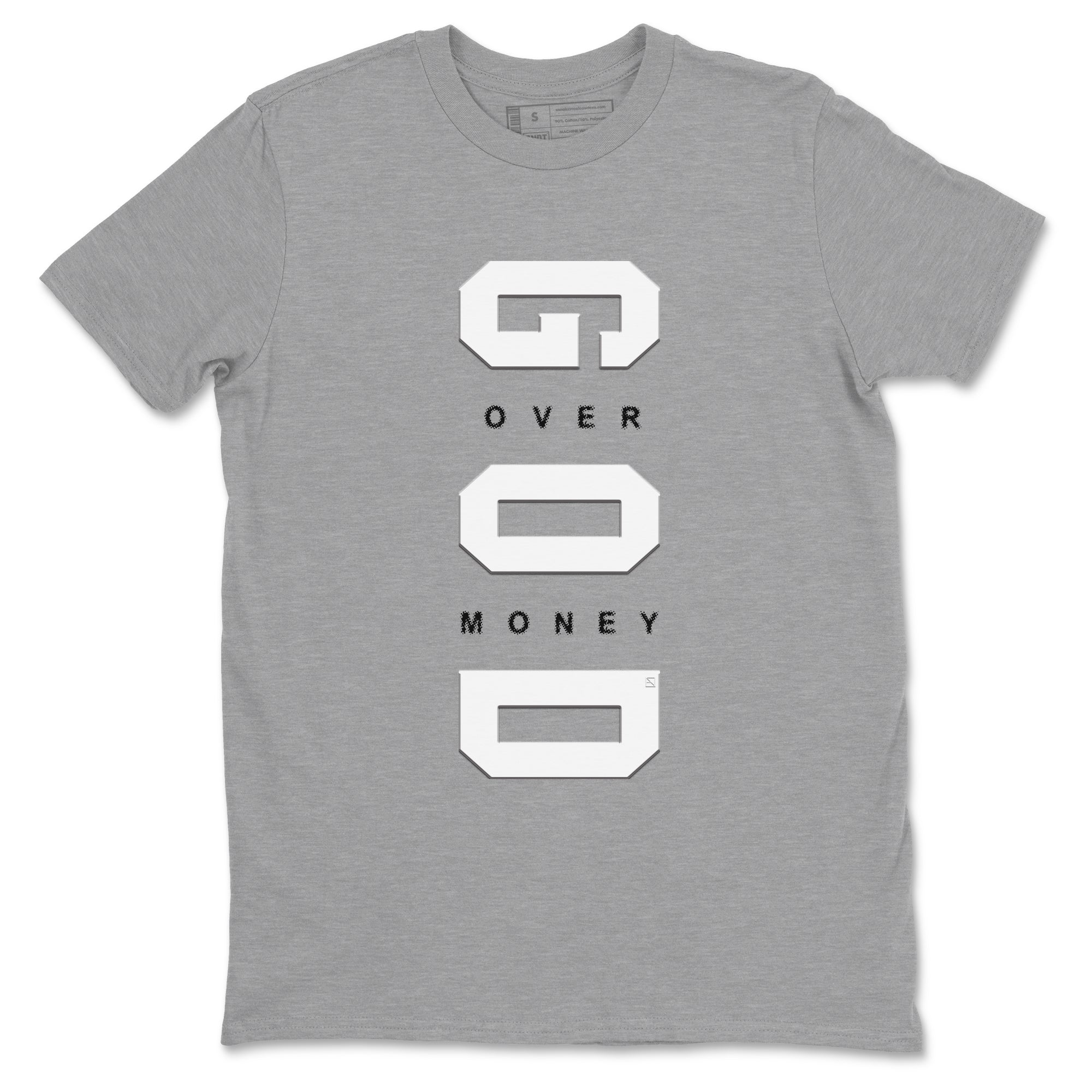 God Over Money snkmatch Tees - Air Jordan 9 Cool Grey