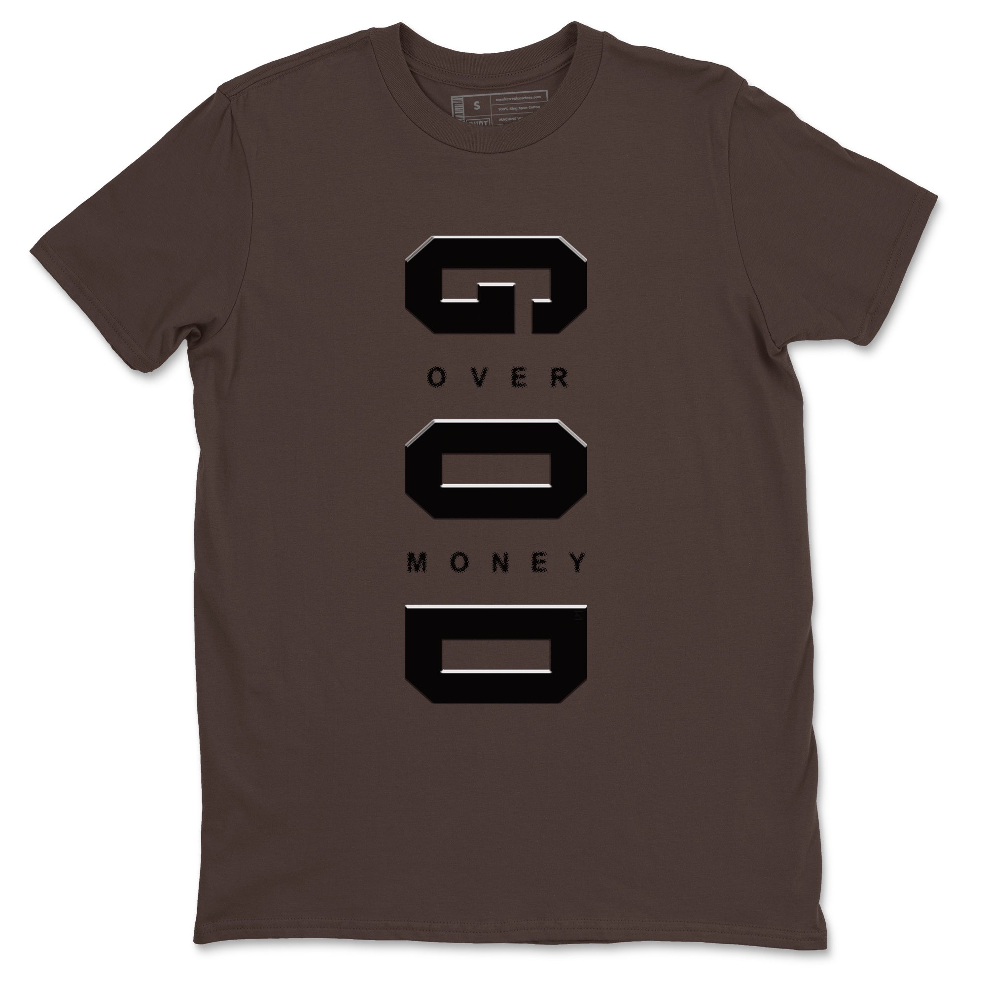 God Over Money snkmatch Tees - Jordan Jumpman Jack Travis Scott Dark Mocha