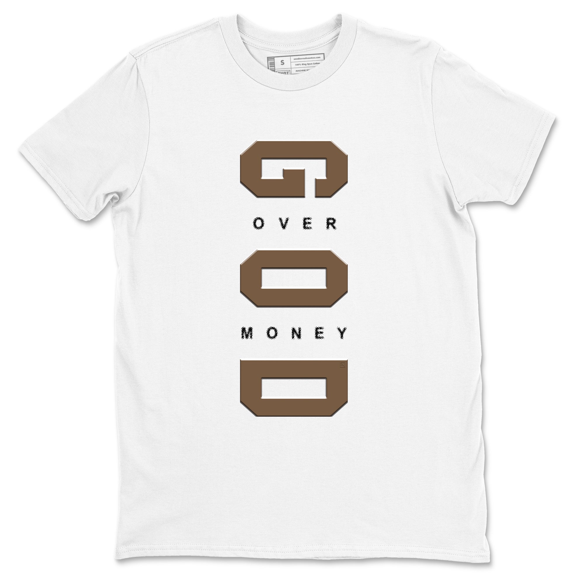 God Over Money snkmatch Tees - Jordan Jumpman Jack Travis Scott Dark Mocha