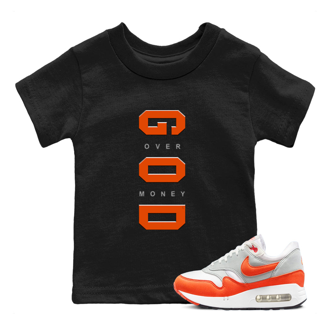God Over Money snkmatch Tees Kids - Air Max 1 Cosmic Clay