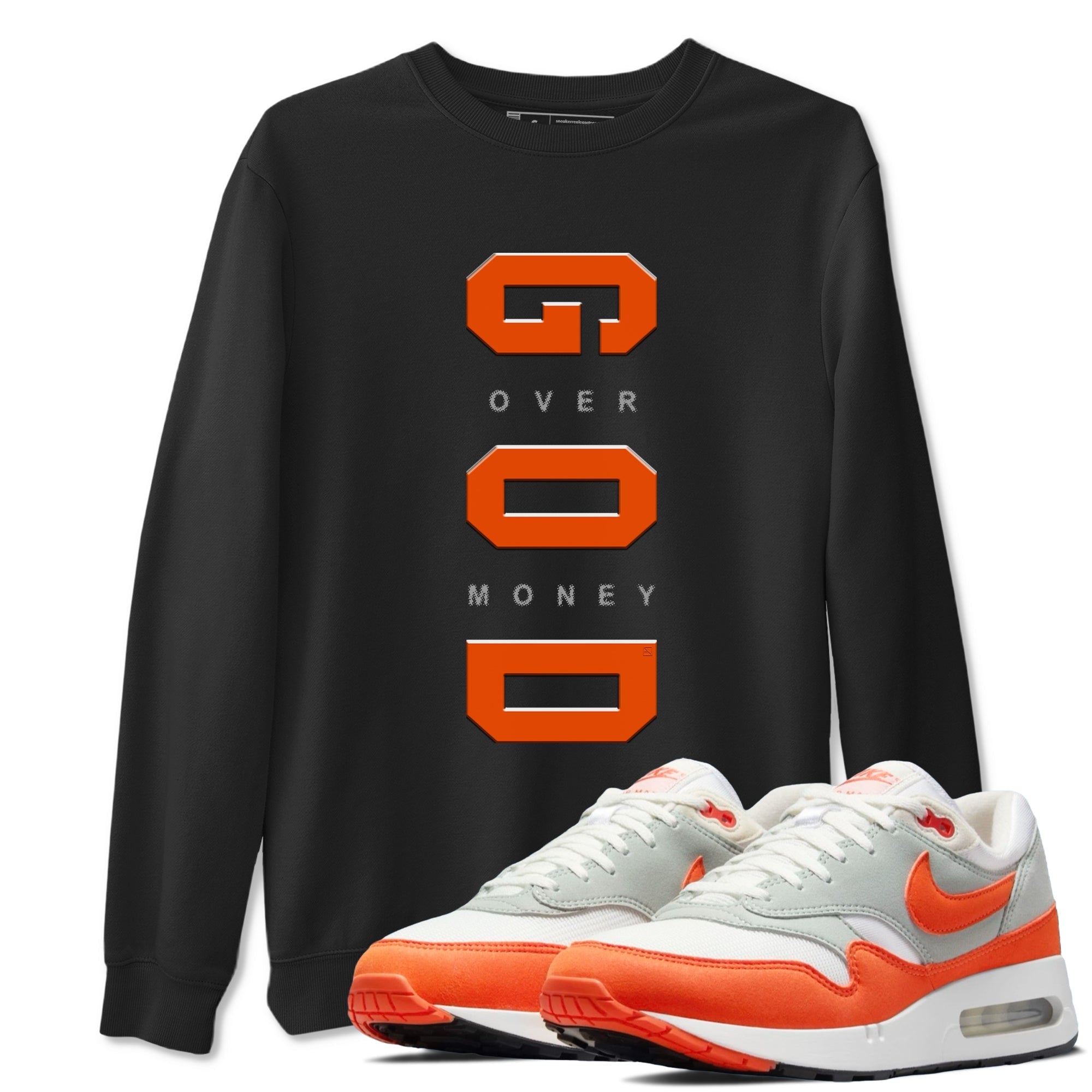God Over Money snkmatch Tees - Air Max 1 Cosmic Clay