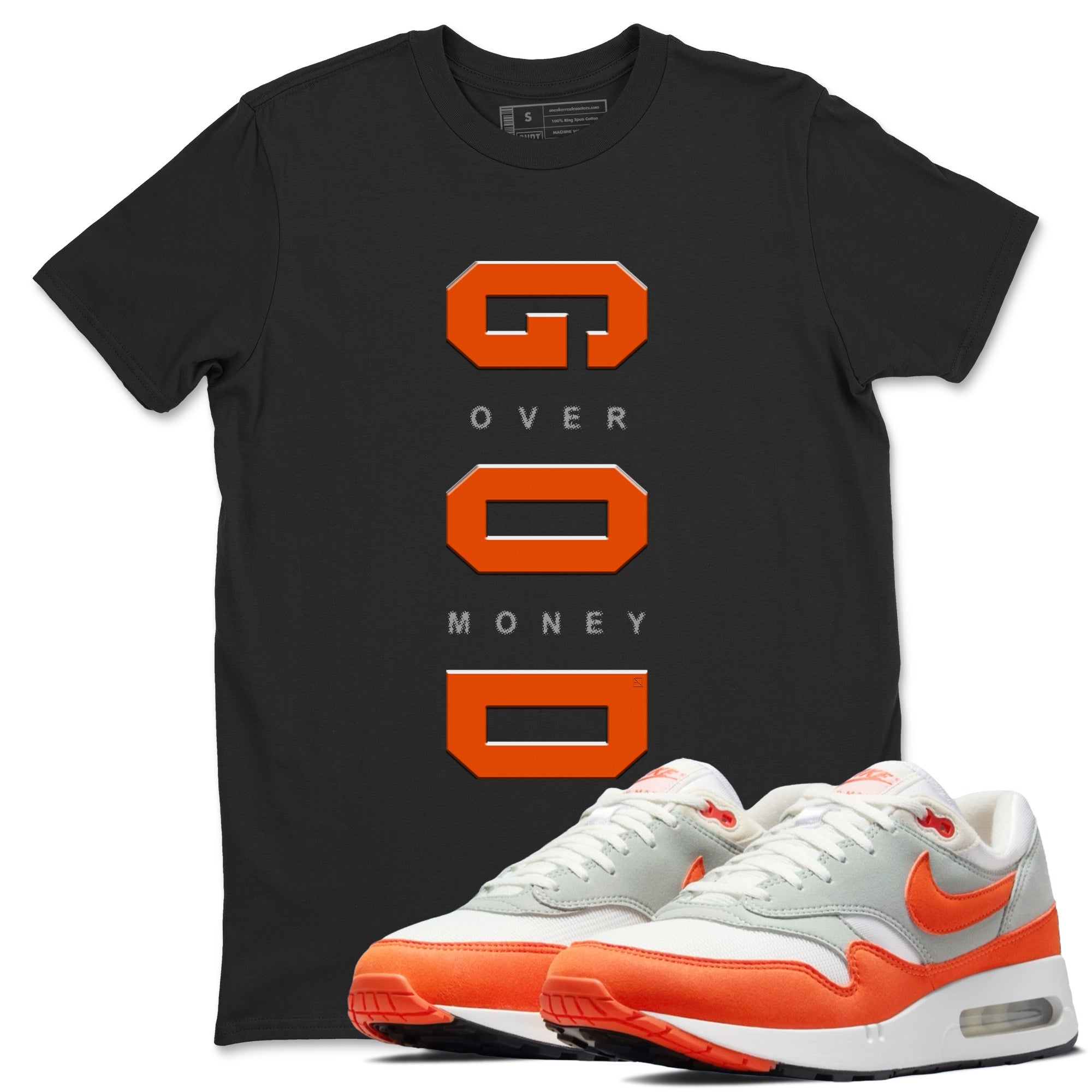 God Over Money snkmatch Tees - Air Max 1 Cosmic Clay