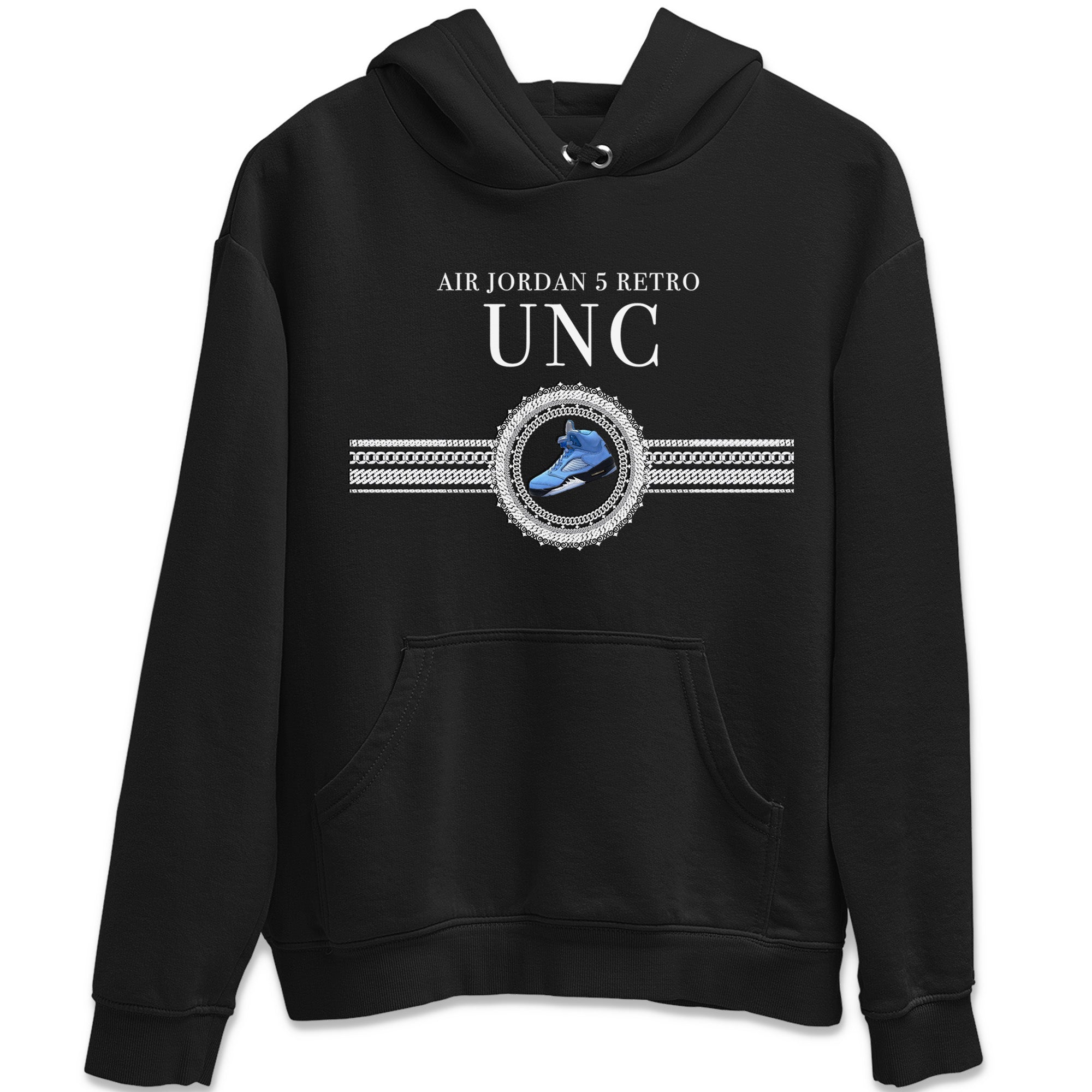 Gold Chain Unisex Tops - Air Jordan 5 UNC