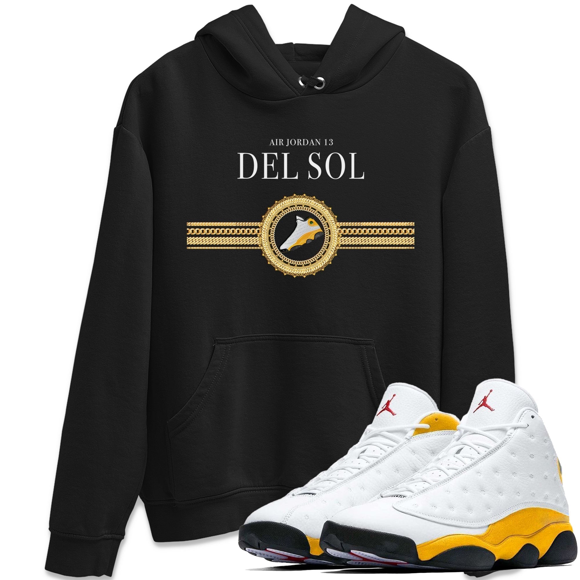 Gold Chains Unisex Tops - Air Jordan 13 Del Sol
