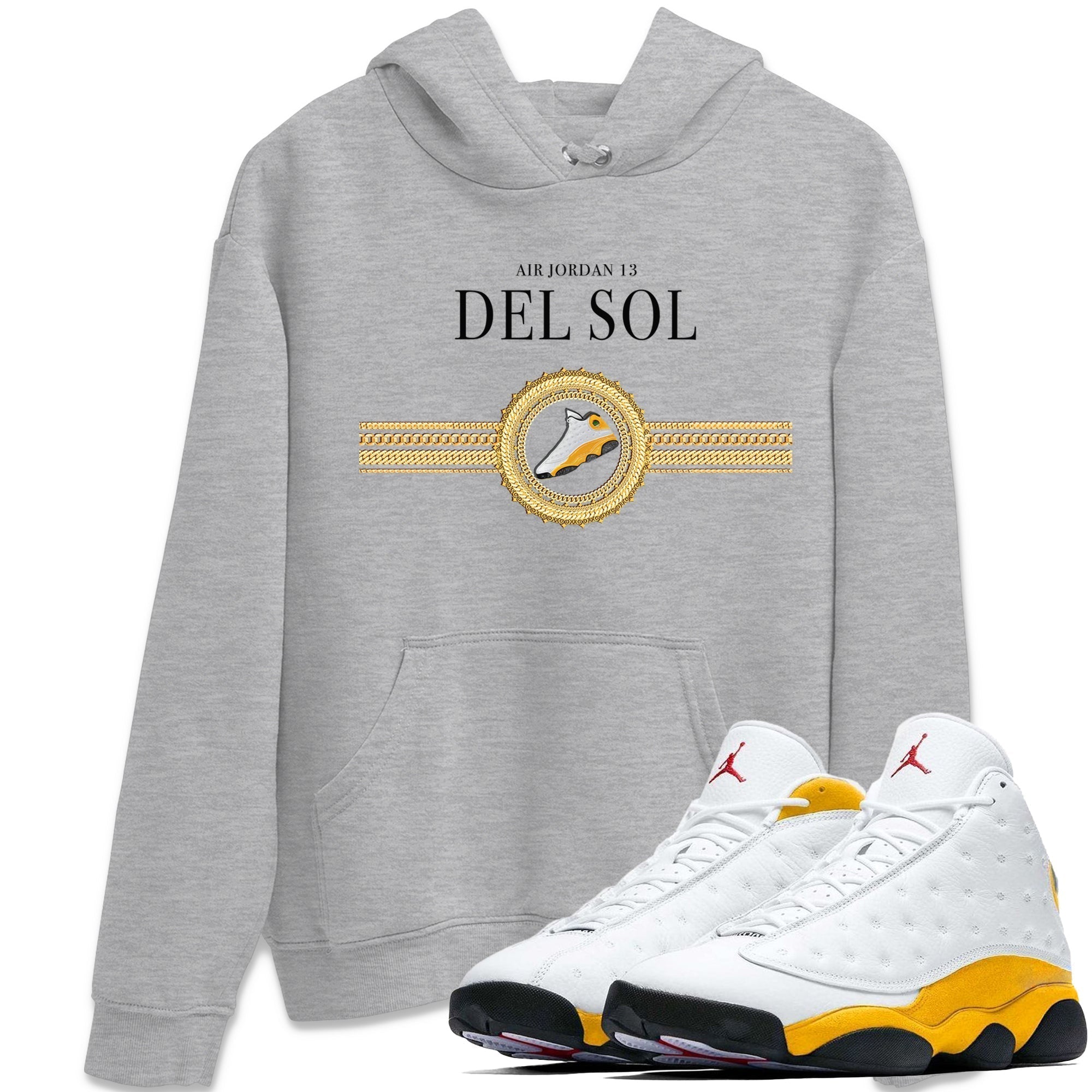 Gold Chains Unisex Tops - Air Jordan 13 Del Sol