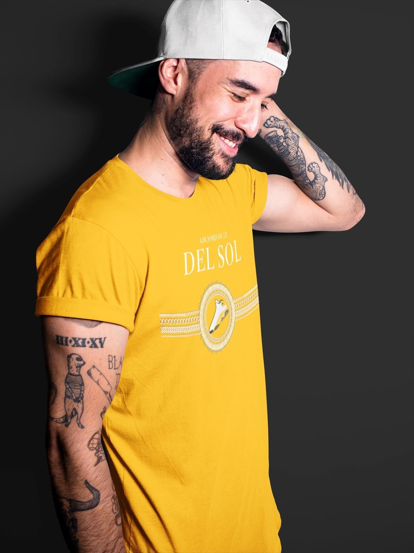 Gold Chains Unisex Tops - Air Jordan 13 Del Sol