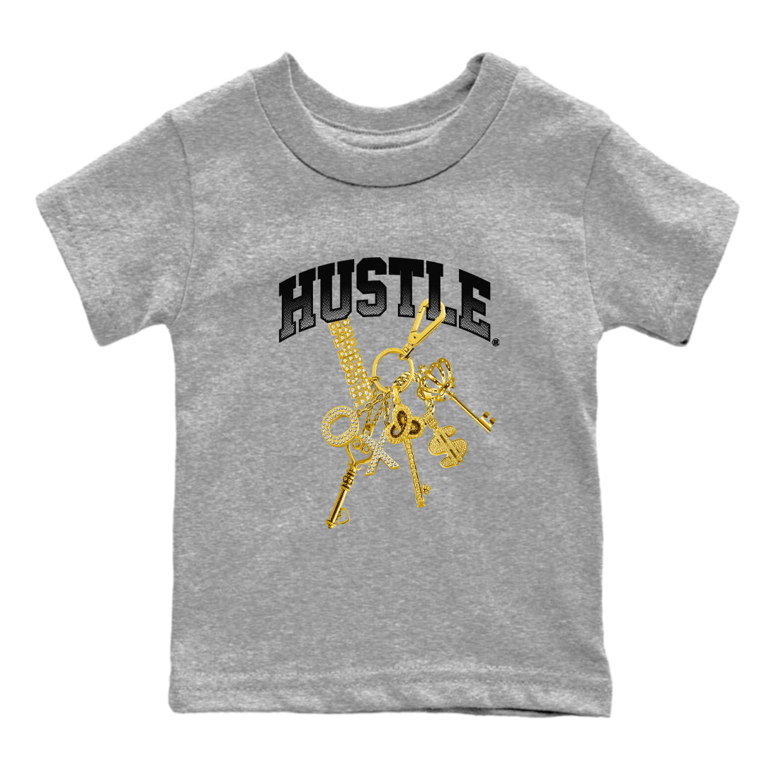 Gold Hustle snkmatch Tees Kids - Air Jordan 1 Black Metallic Gold
