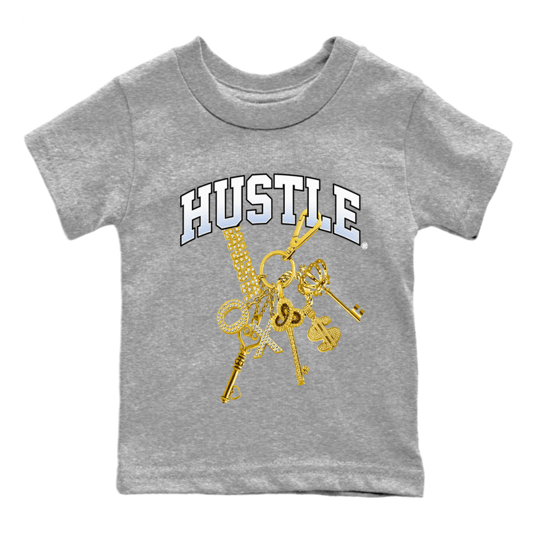 Gold Hustle Kids Tops - Air Jordan 11 White Cement