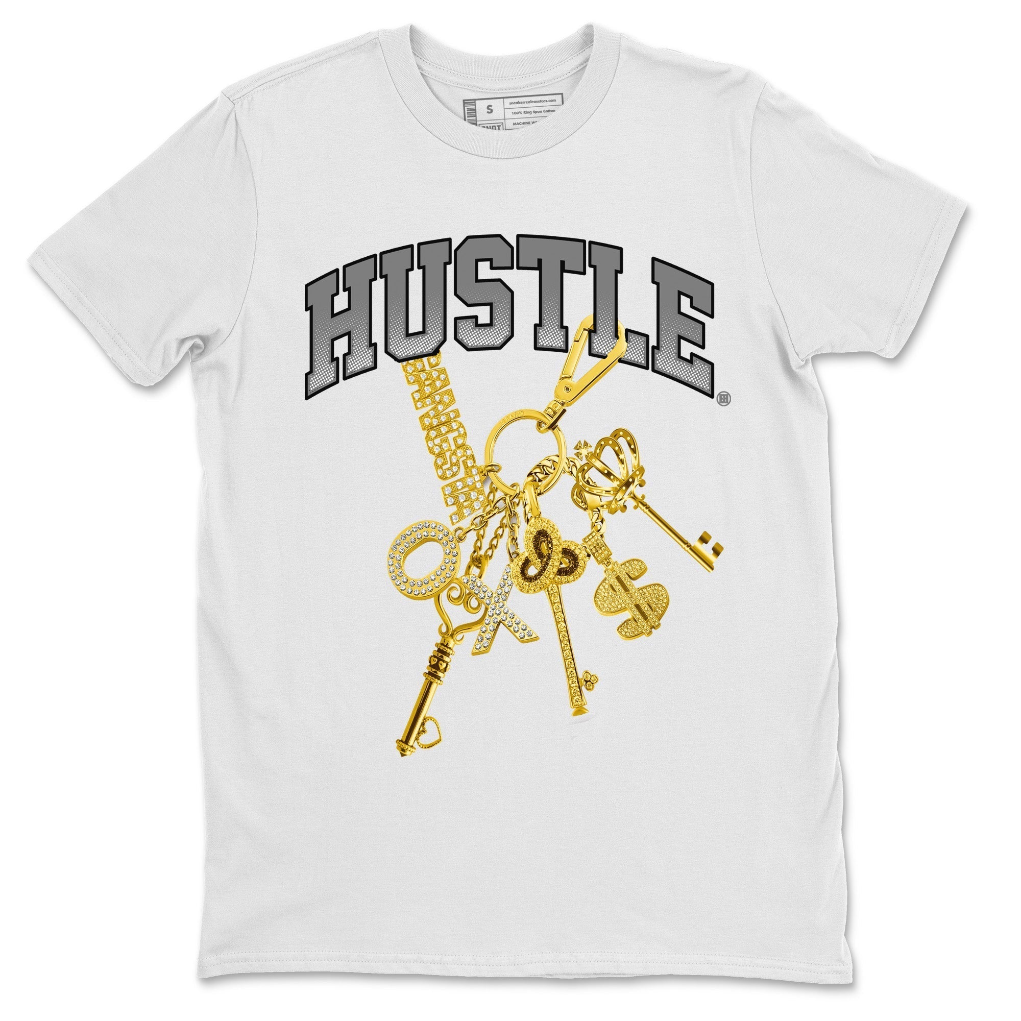 Gold Hustle Unisex Tops - Air Jordan 11 White Cement