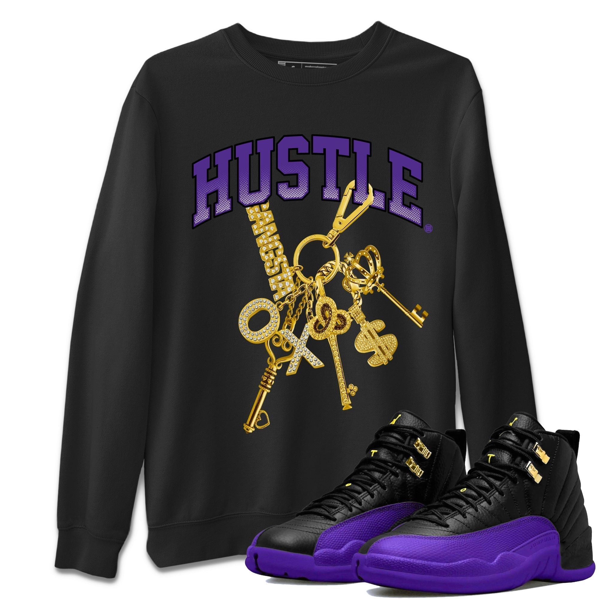 Gold Hustle Unisex Tops - Air Jordan 12 Field Purple