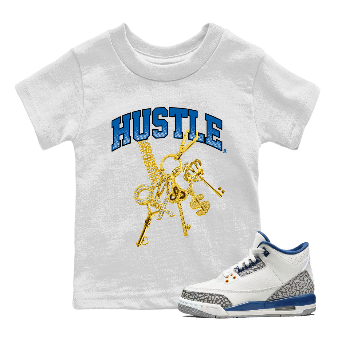 Gold Hustle Kids Tops - Air Jordan 3 Wizards