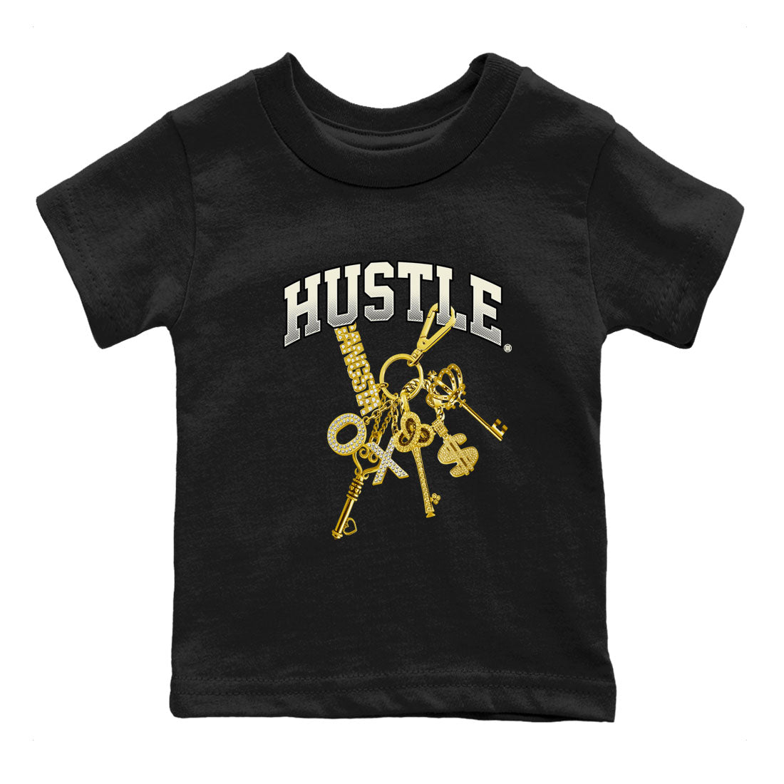 Gold Hustle snkmatch Tees Kids - Air Jordan 4 Sail 2024