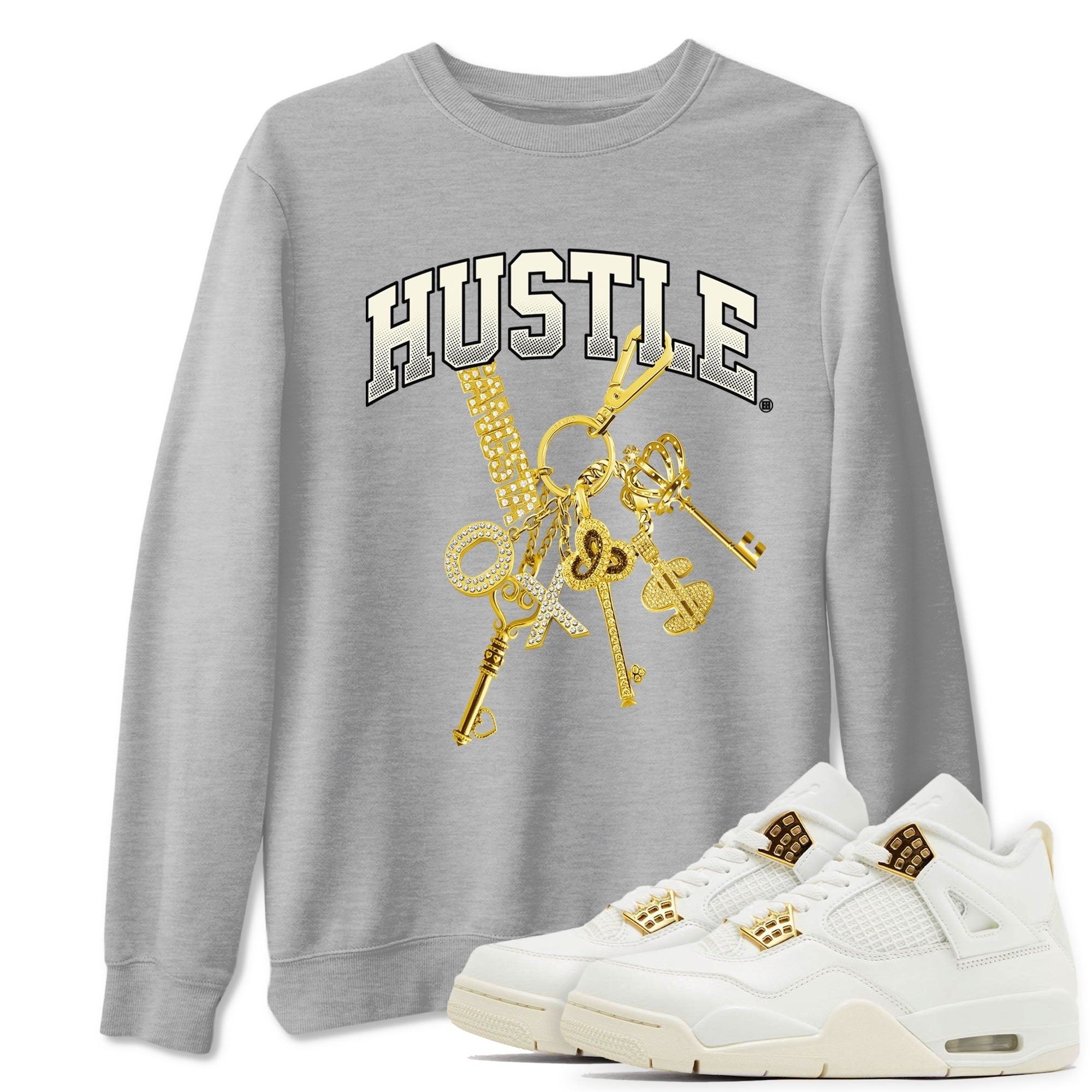 Gold Hustle snkmatch Tees - Air Jordan 4 Sail 2024
