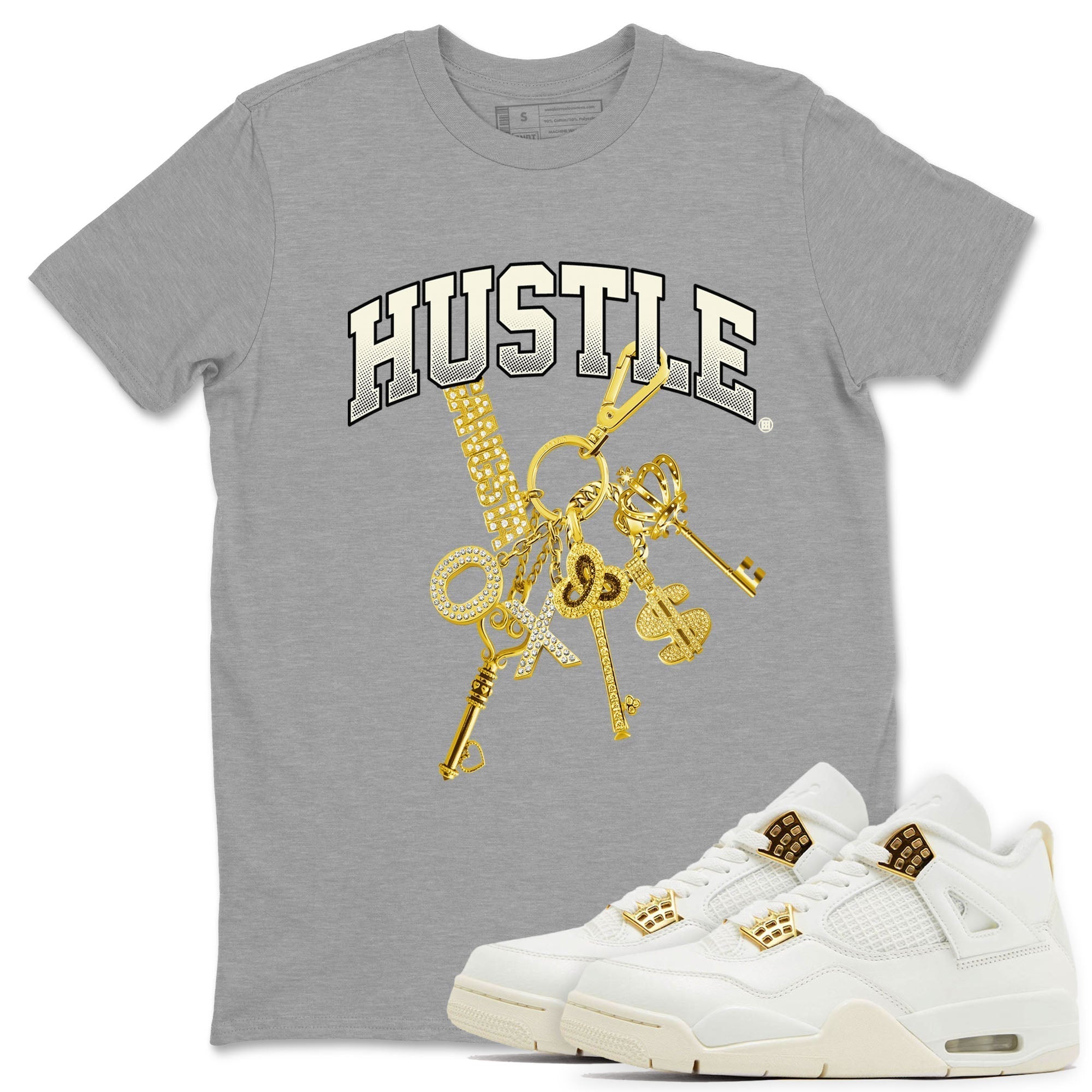 Gold Hustle snkmatch Tees - Air Jordan 4 Sail 2024