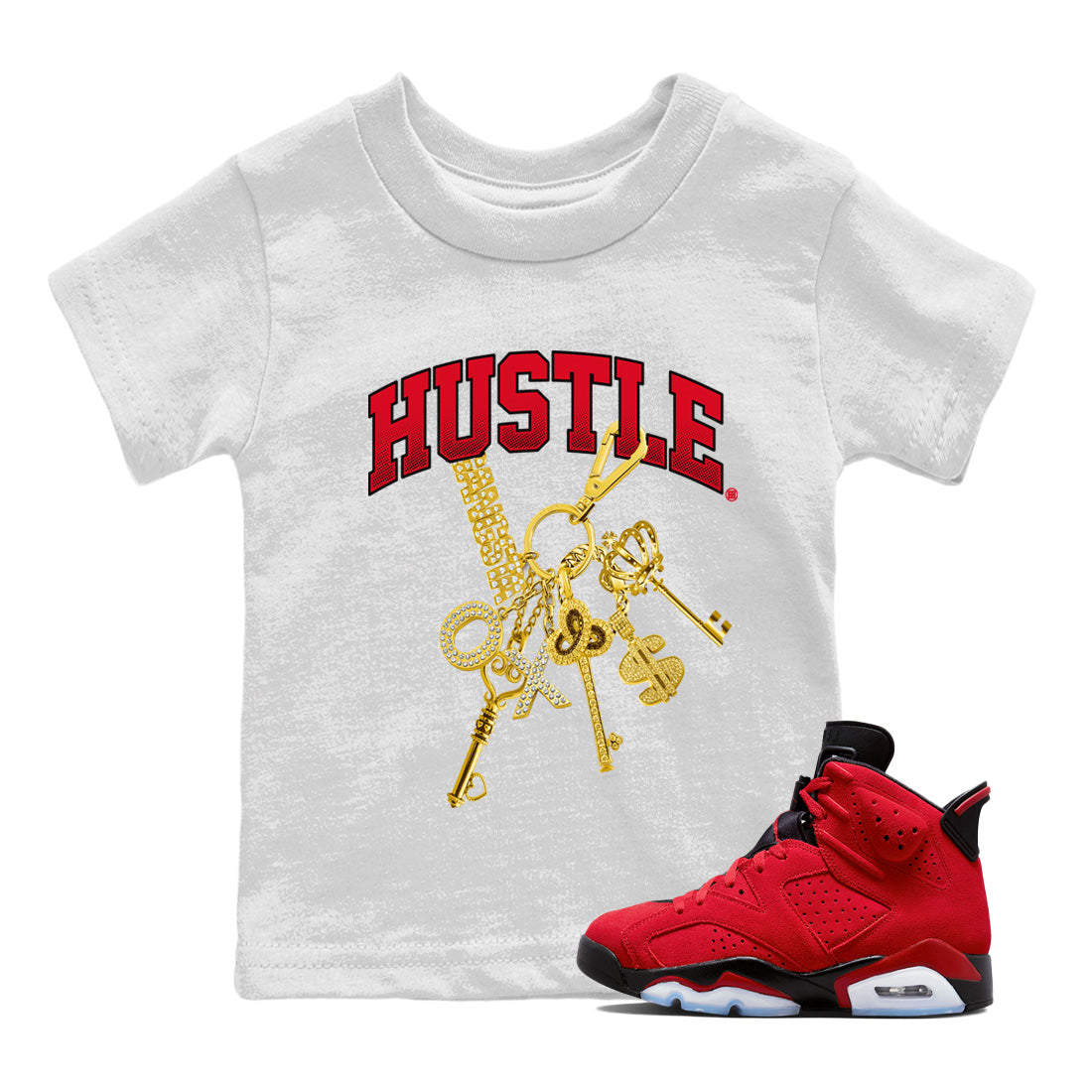 Gold Hustle Kids Tops - Air Jordan 6 Toro Bravo