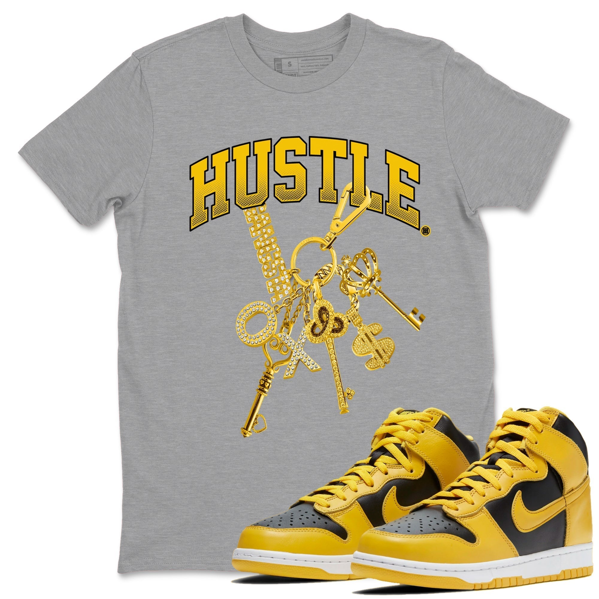 Gold Hustle snkmatch Tees - Dunk High Pollen