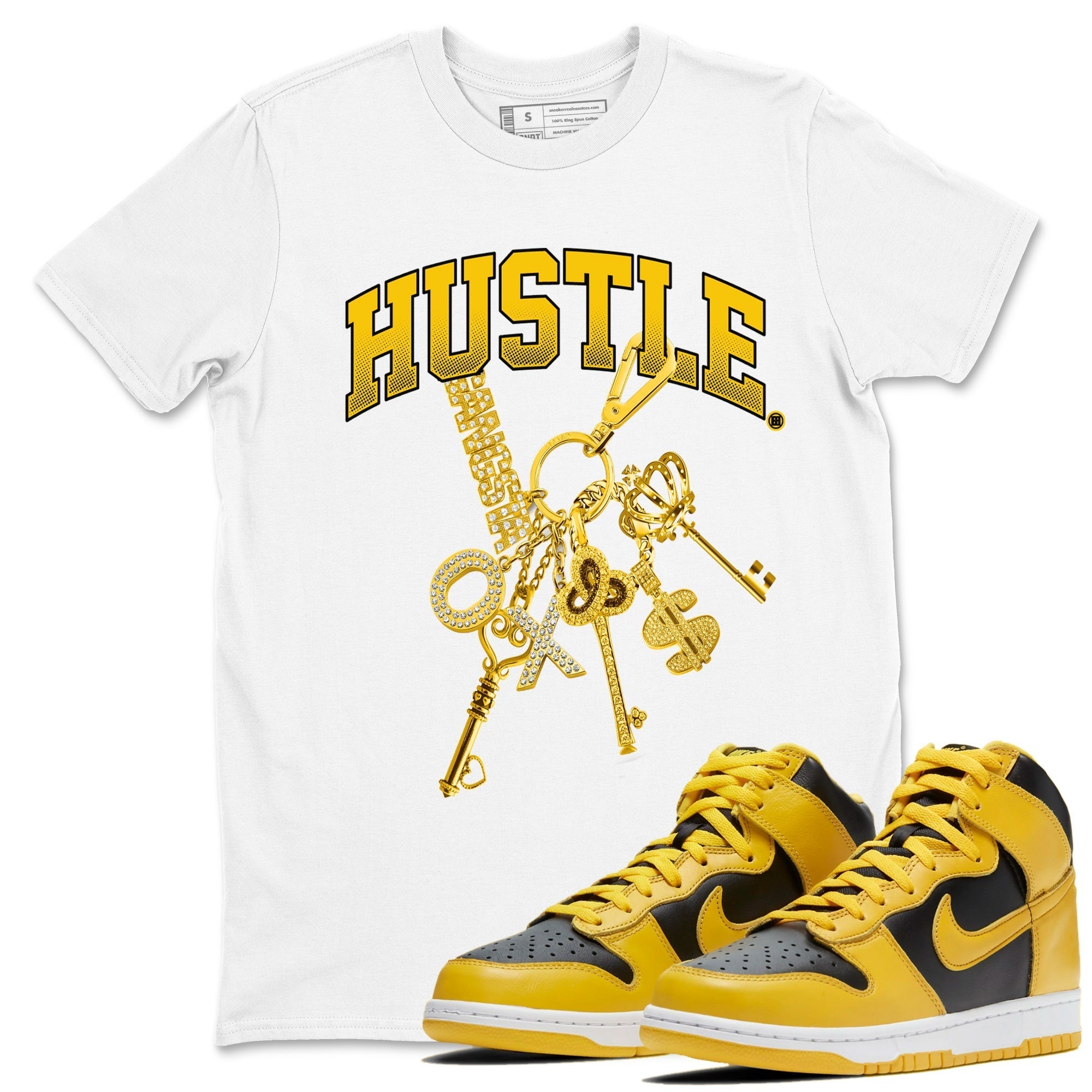 Gold Hustle snkmatch Tees - Dunk High Pollen