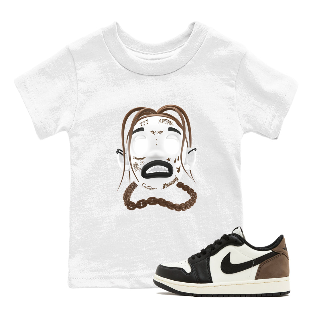 Goosebumps Boy snkmatch Tees Kids - Air Jordan 1 Mocha