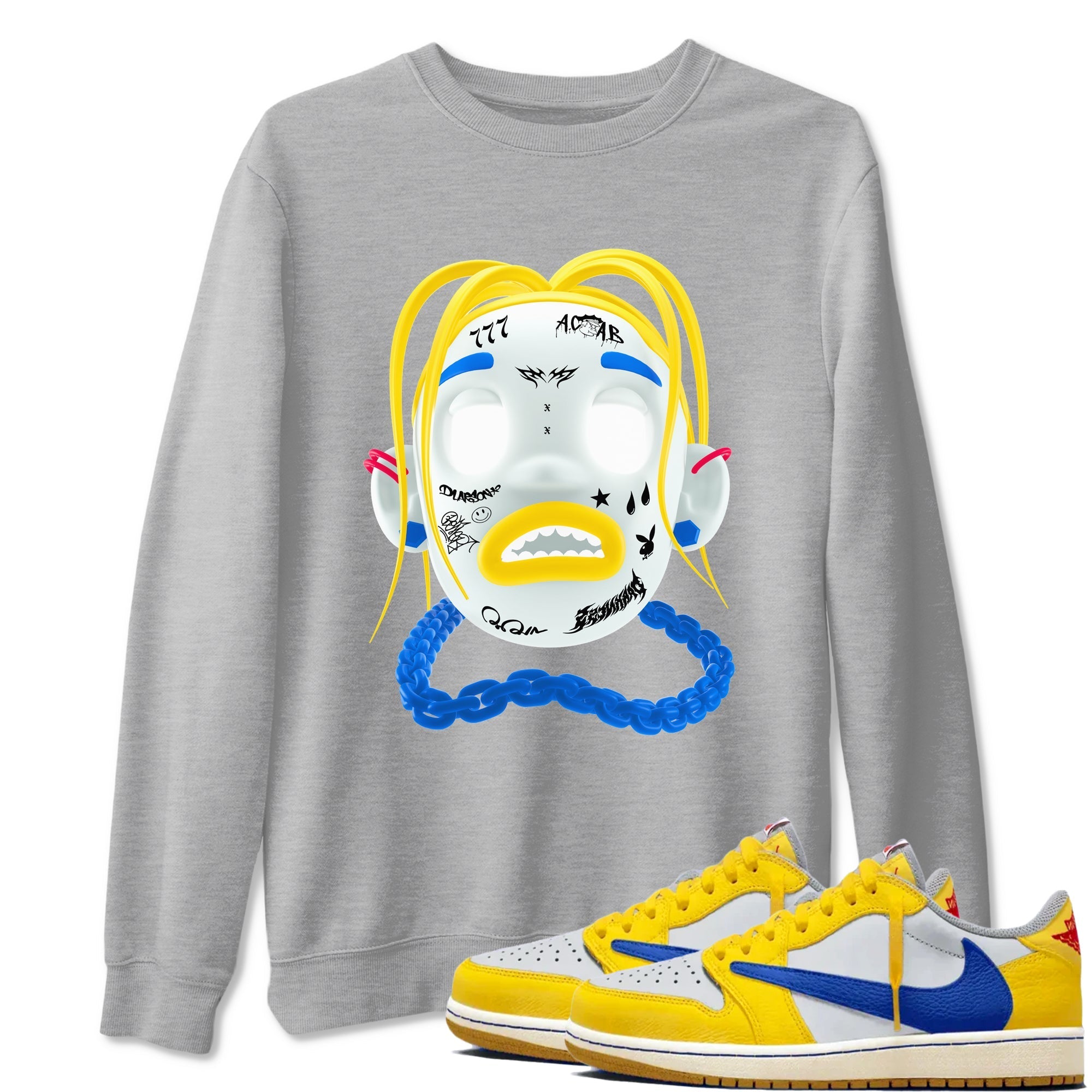 Goosebumps Boy snkmatch Tees - Air Jordan 1 Travis Scott Canary