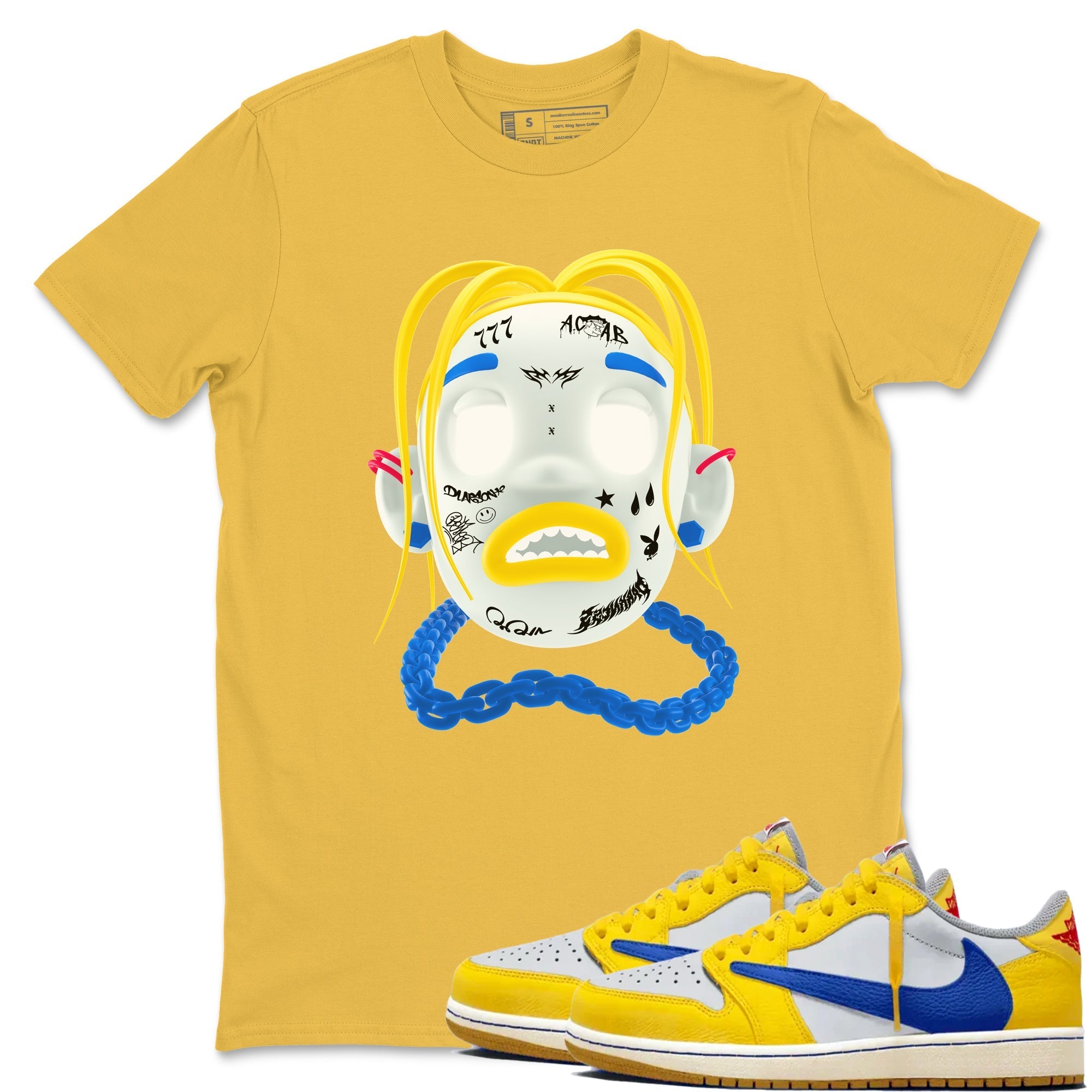 Goosebumps Boy snkmatch Tees - Air Jordan 1 Travis Scott Canary