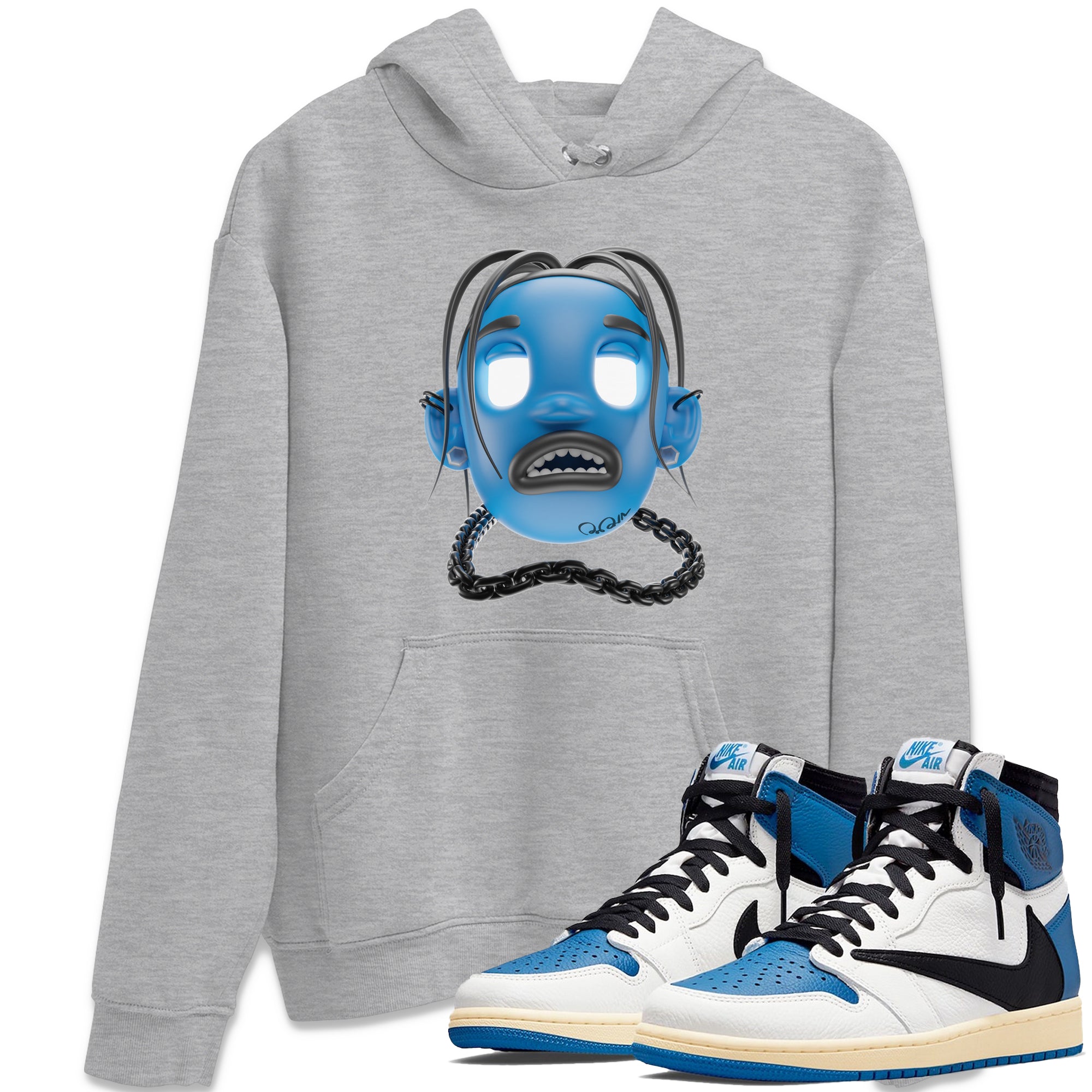 Goosebumps Boy Unisex Tops - Air Jordan 1 Travis Scott Fragment