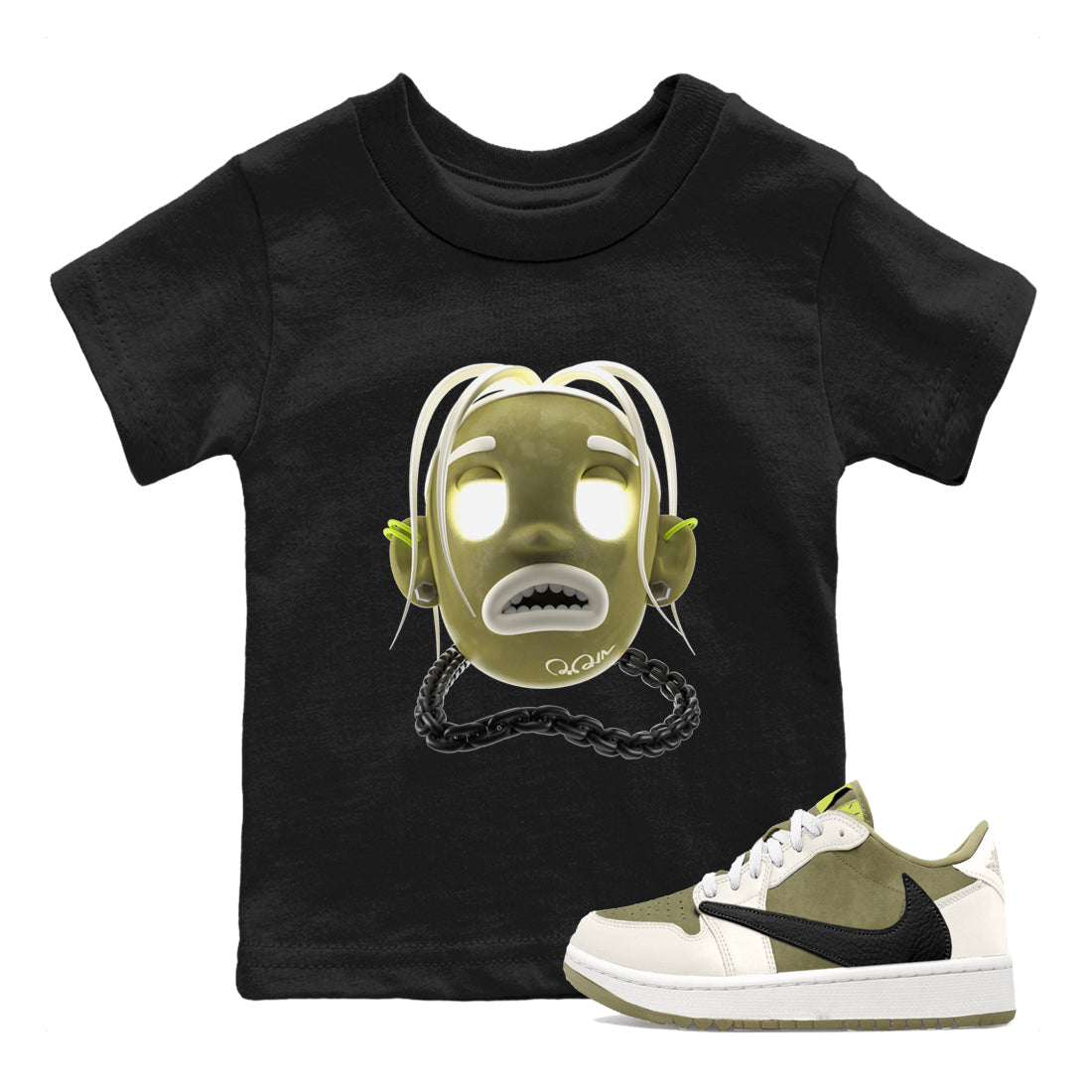 Goosebumps Boy snkmatch Tee Kids - Air Jordan 1 Travis Scott Golf