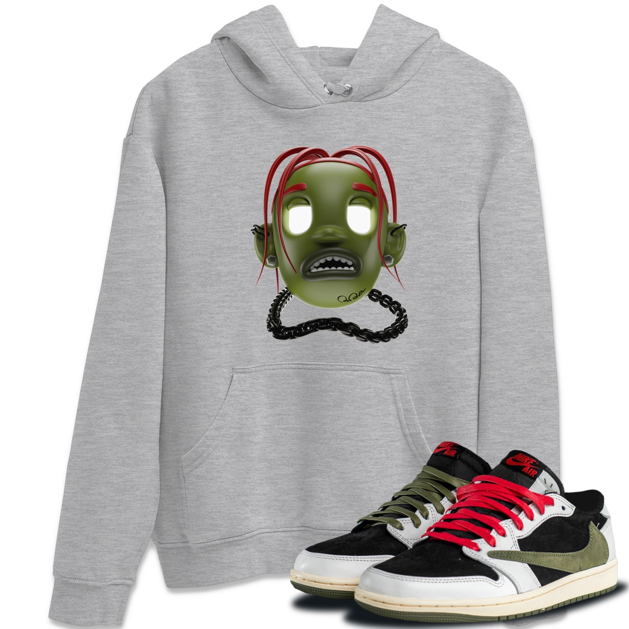 Goosebumps Boy Unisex Tops - Air Jordan 1 Travis Scott Olive